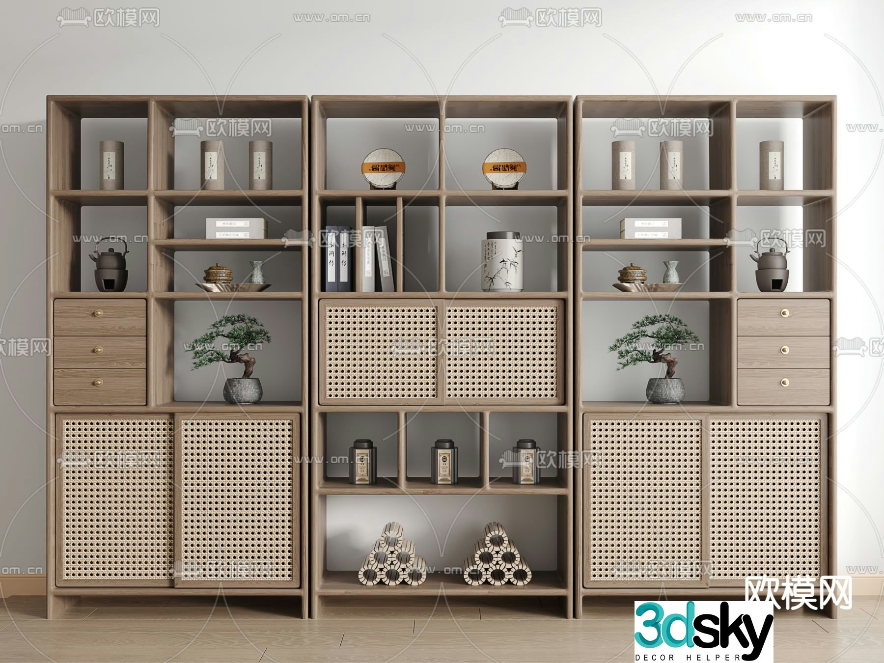 Bogu rack new Chinese style storage rack display rack 3d model