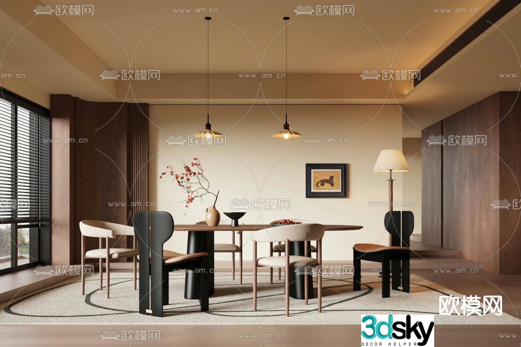 3D model of medieval restaurant