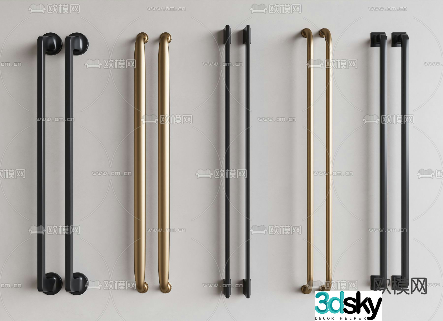Door handle Door handle Cabinet door handle 3D model