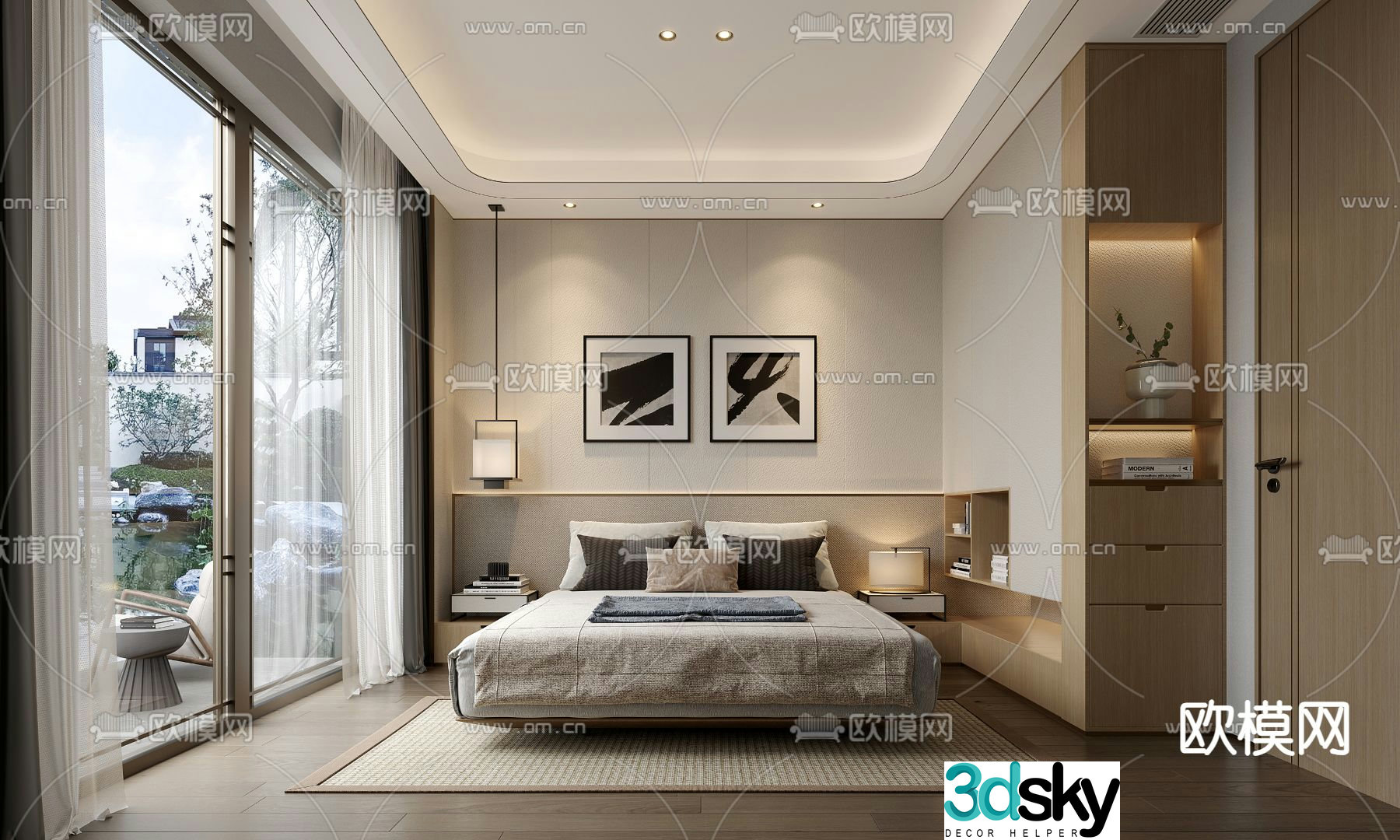 Modern bedroom Master bedroom Master room 3d model