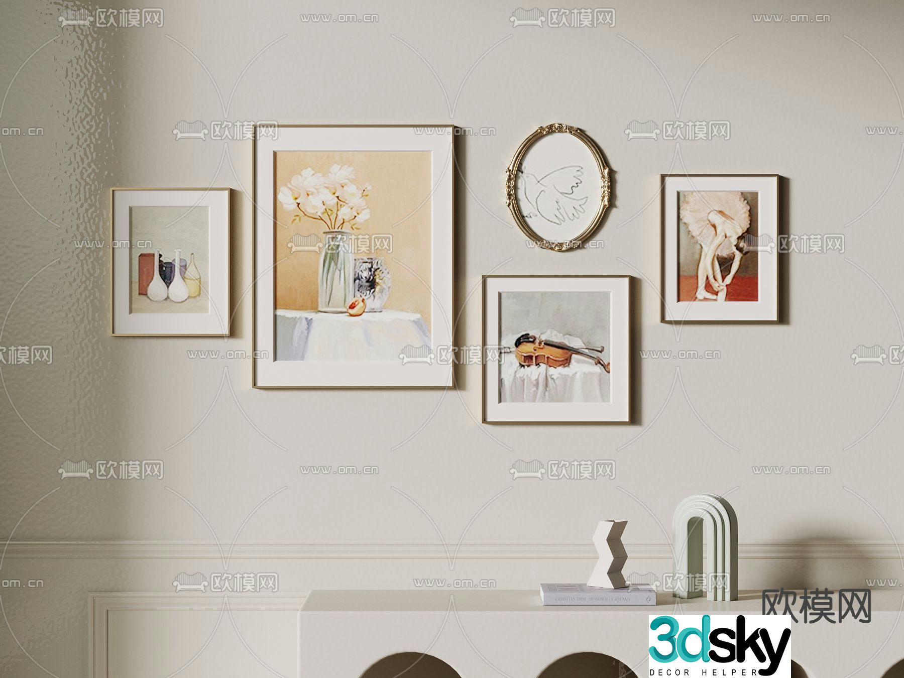 Oil Painting Texture Painting Decorative Painting 3D Model
