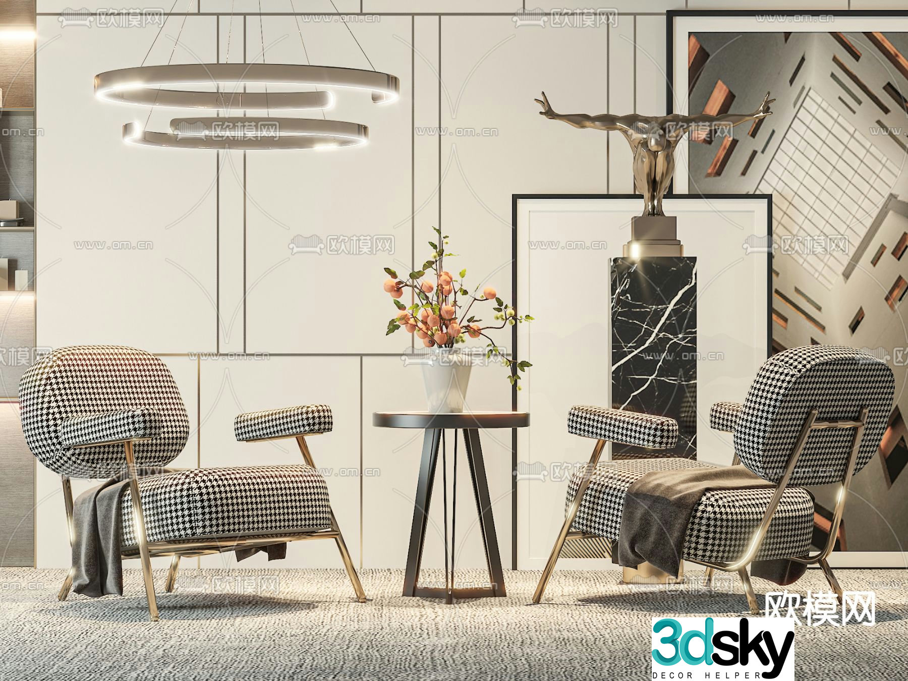 chair leisure chair 3d model