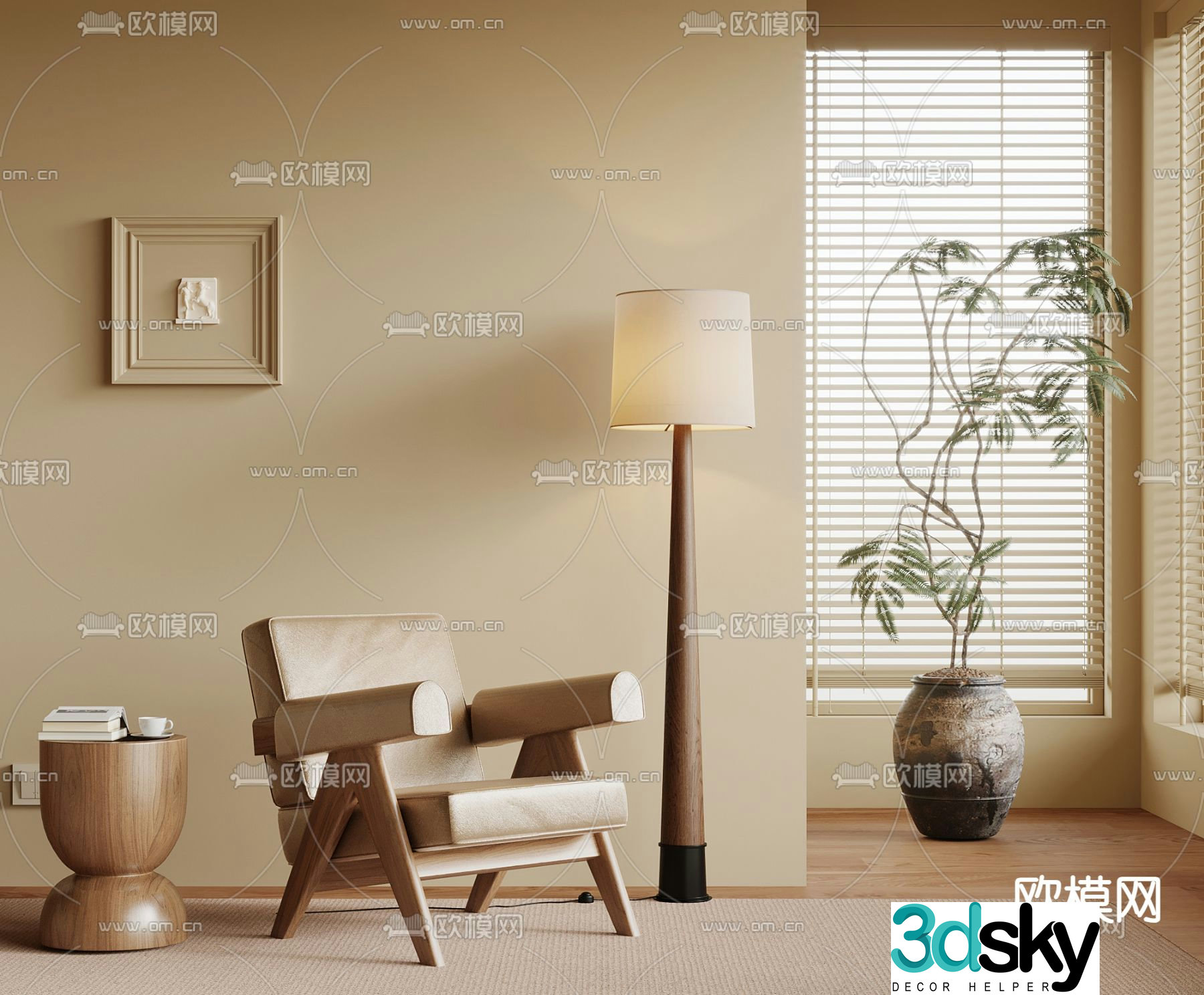 Medium style chair casual chair leather chair 3d model
