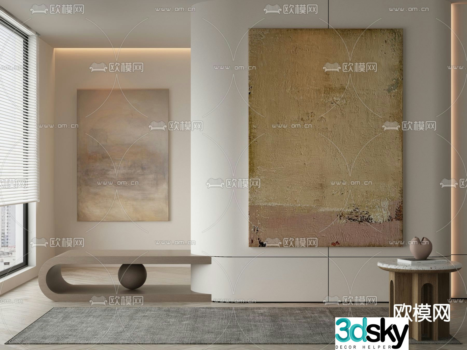 Texture painting Art painting Decorative painting 3d model