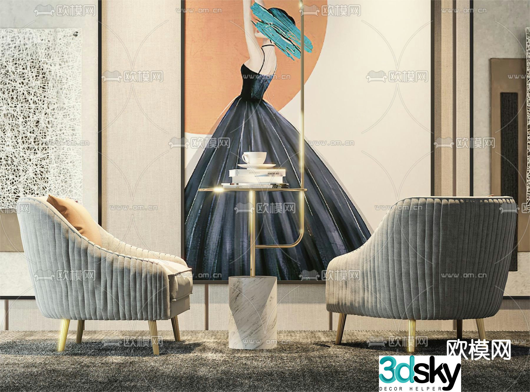 Sofa chair leisure chair 3d model
