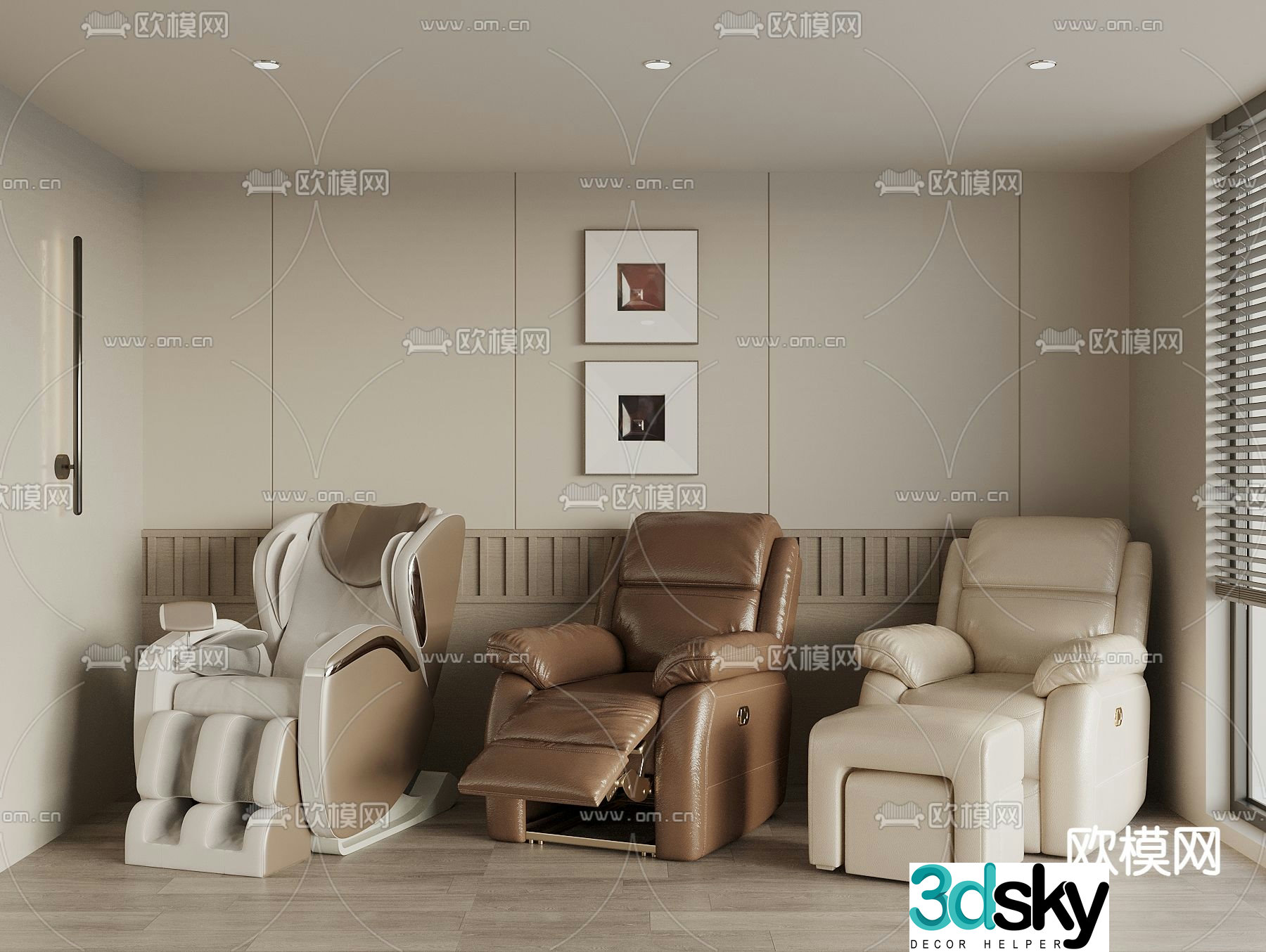Massage chair foot massage chair massage sofa foot massage chair 3d model