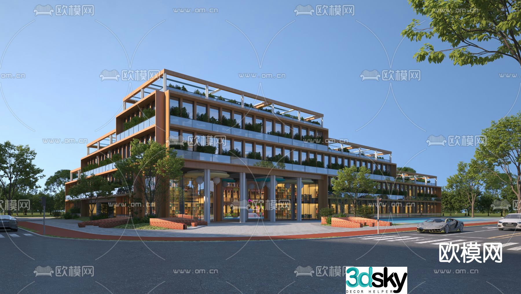 Library Cultural Center 3D Model