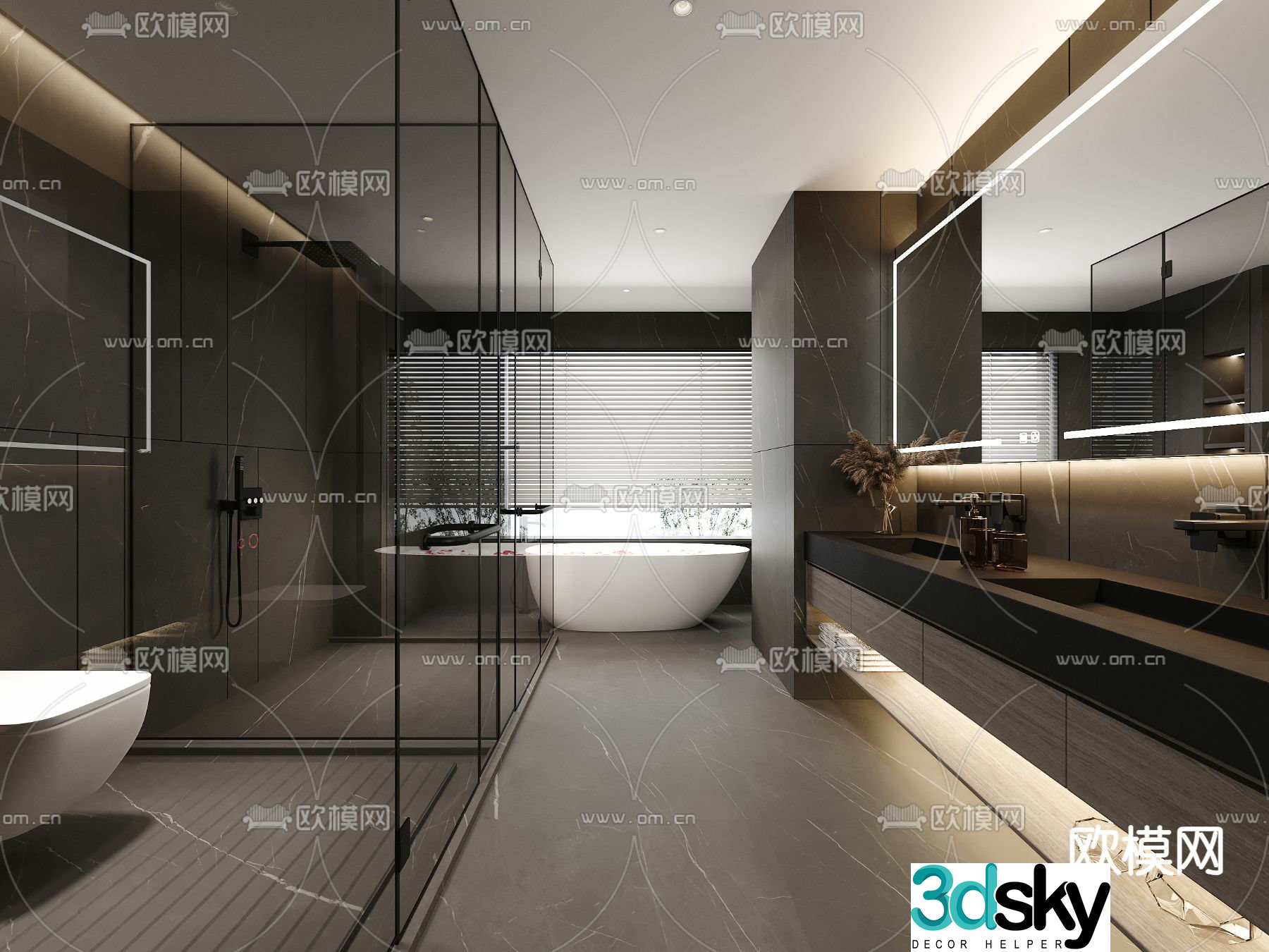 Italian bathroom 3d model