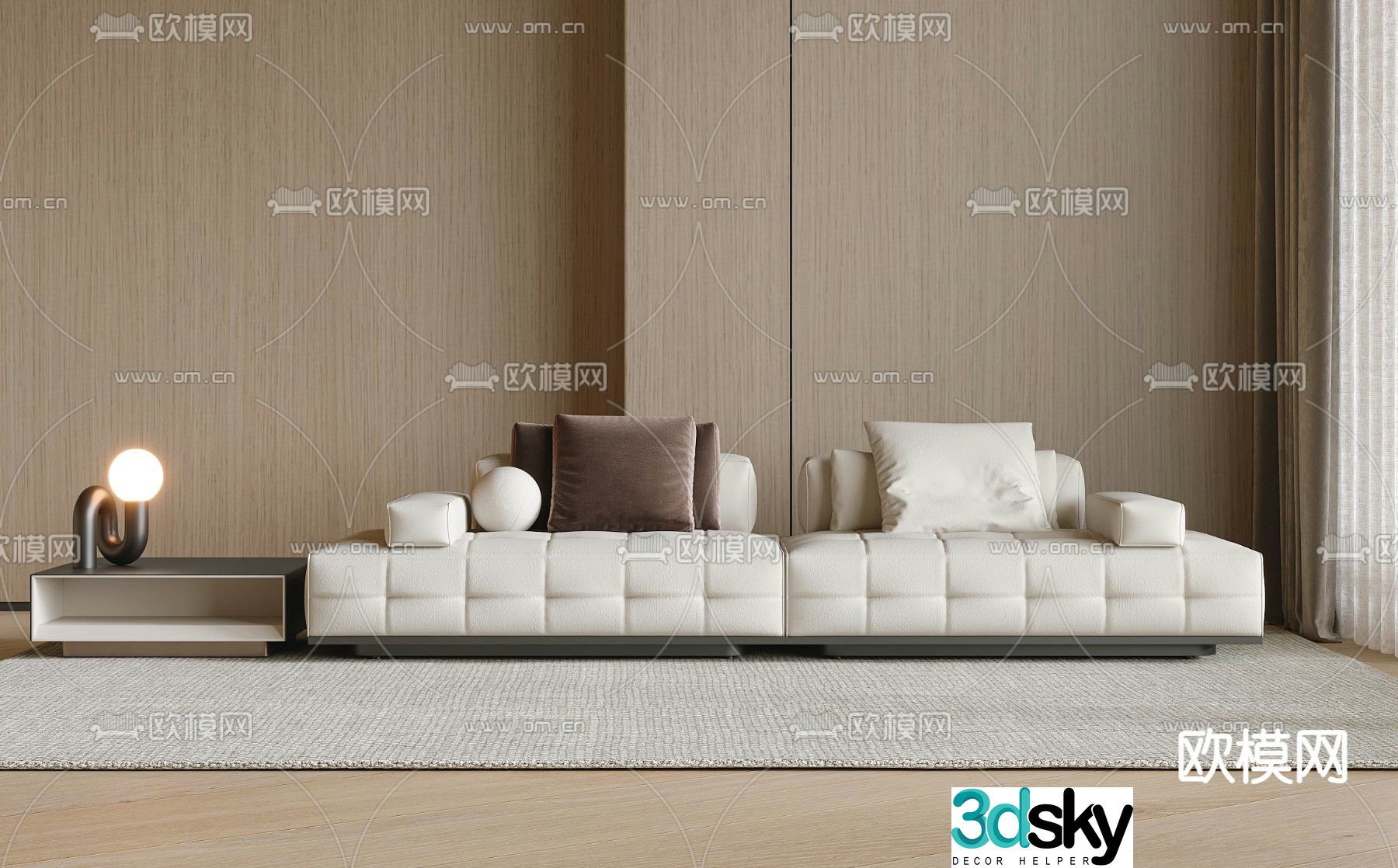 Double sofa 3d model