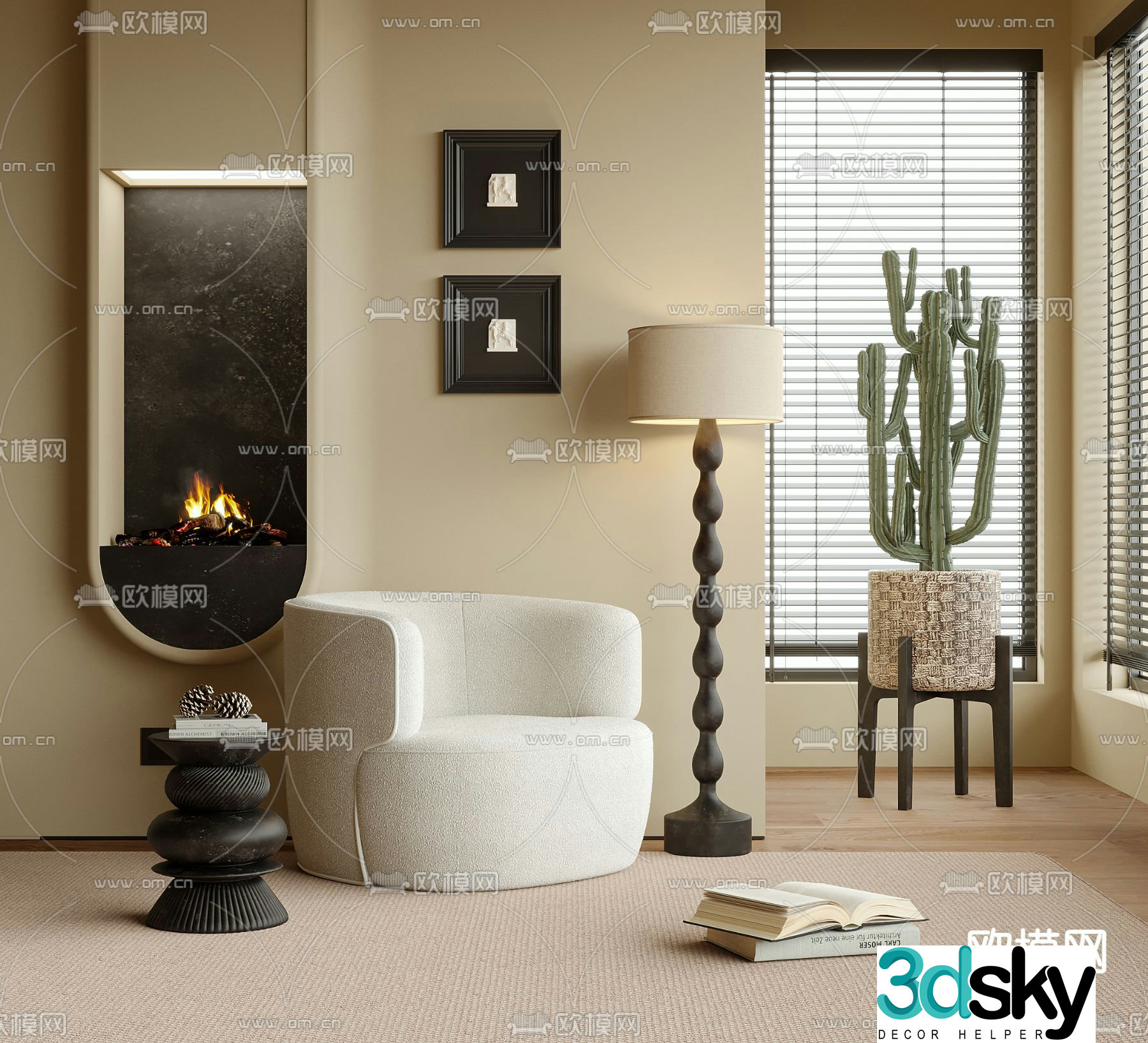 Modern single sofa sofa chair 3d model