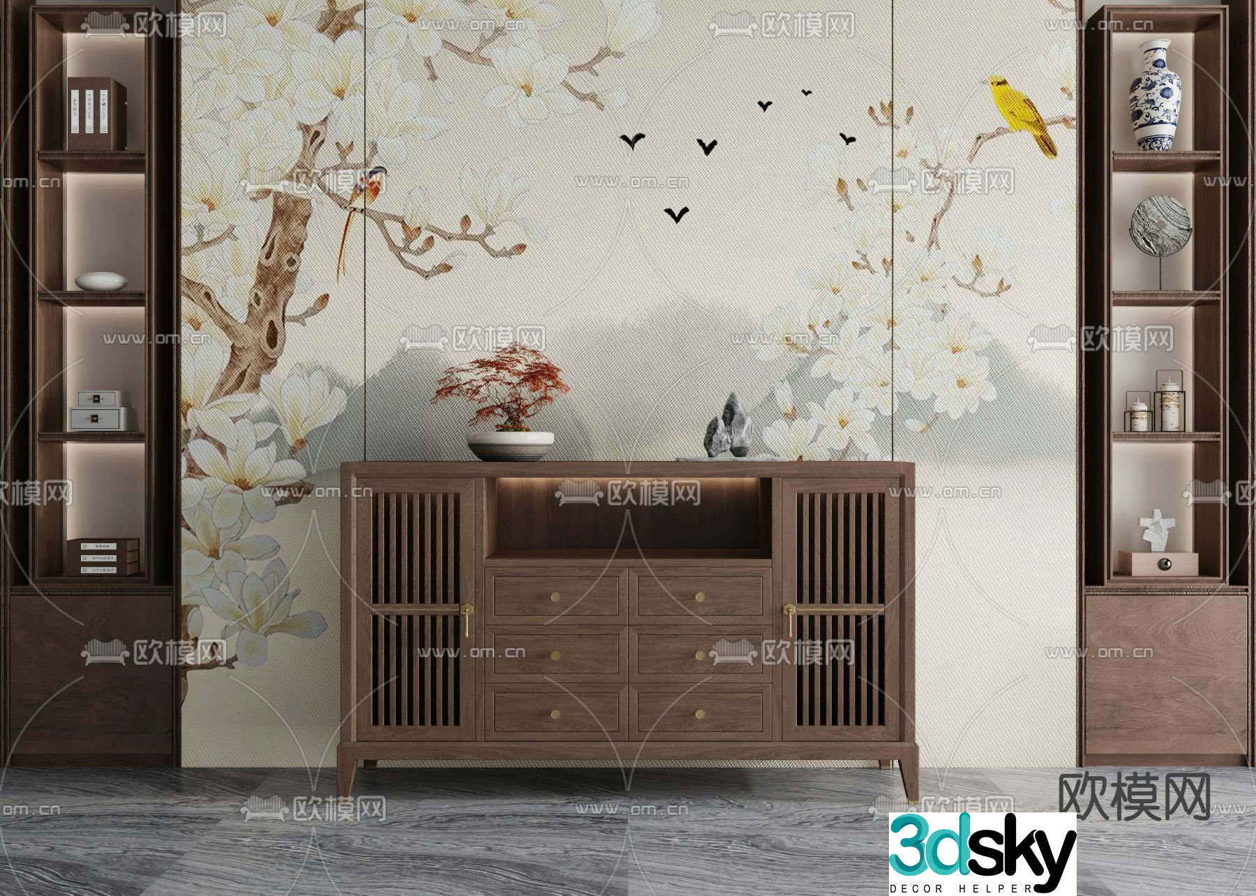 New Chinese sideboard 3d model