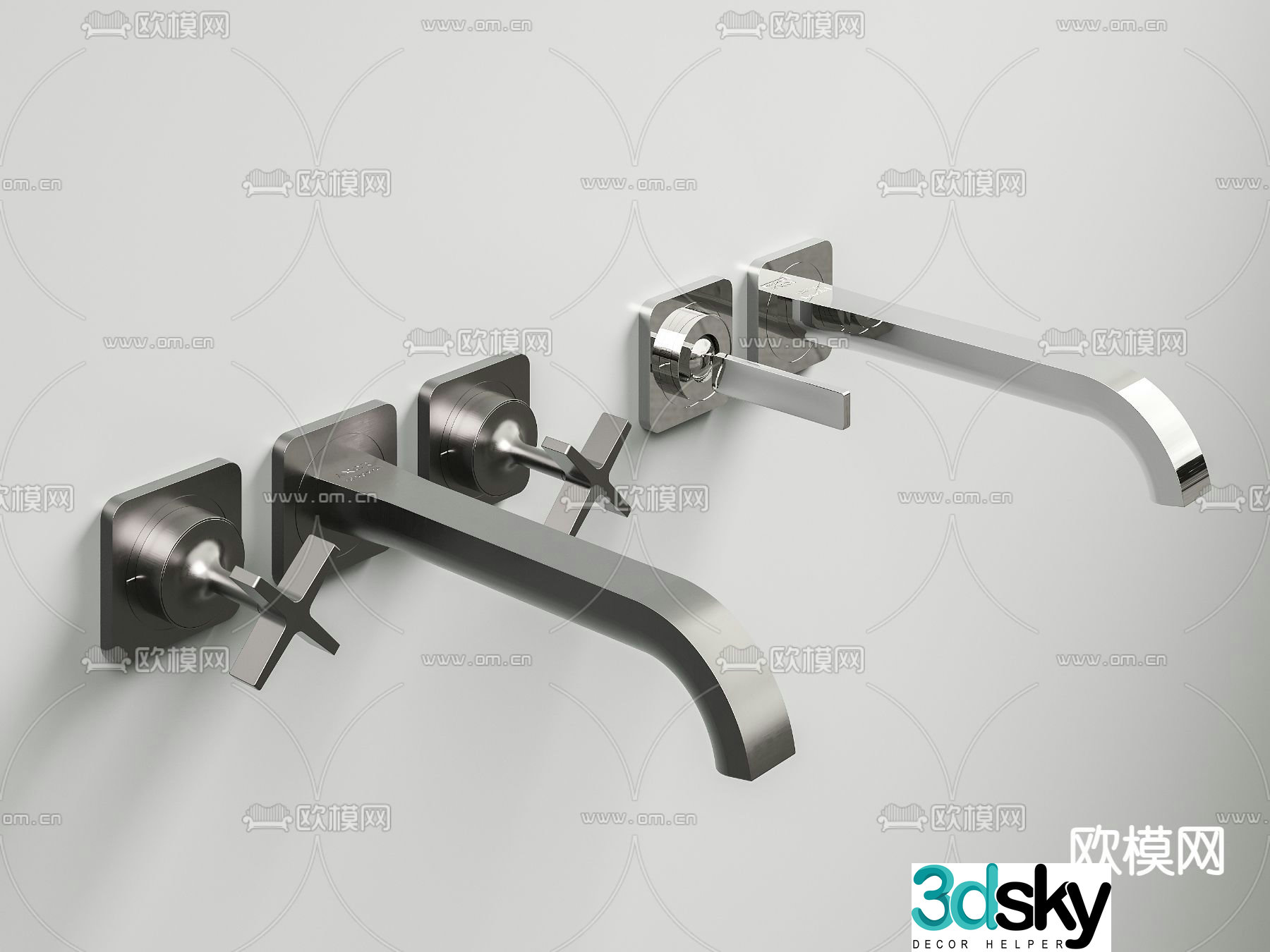 Faucet wall drain faucet 3d model