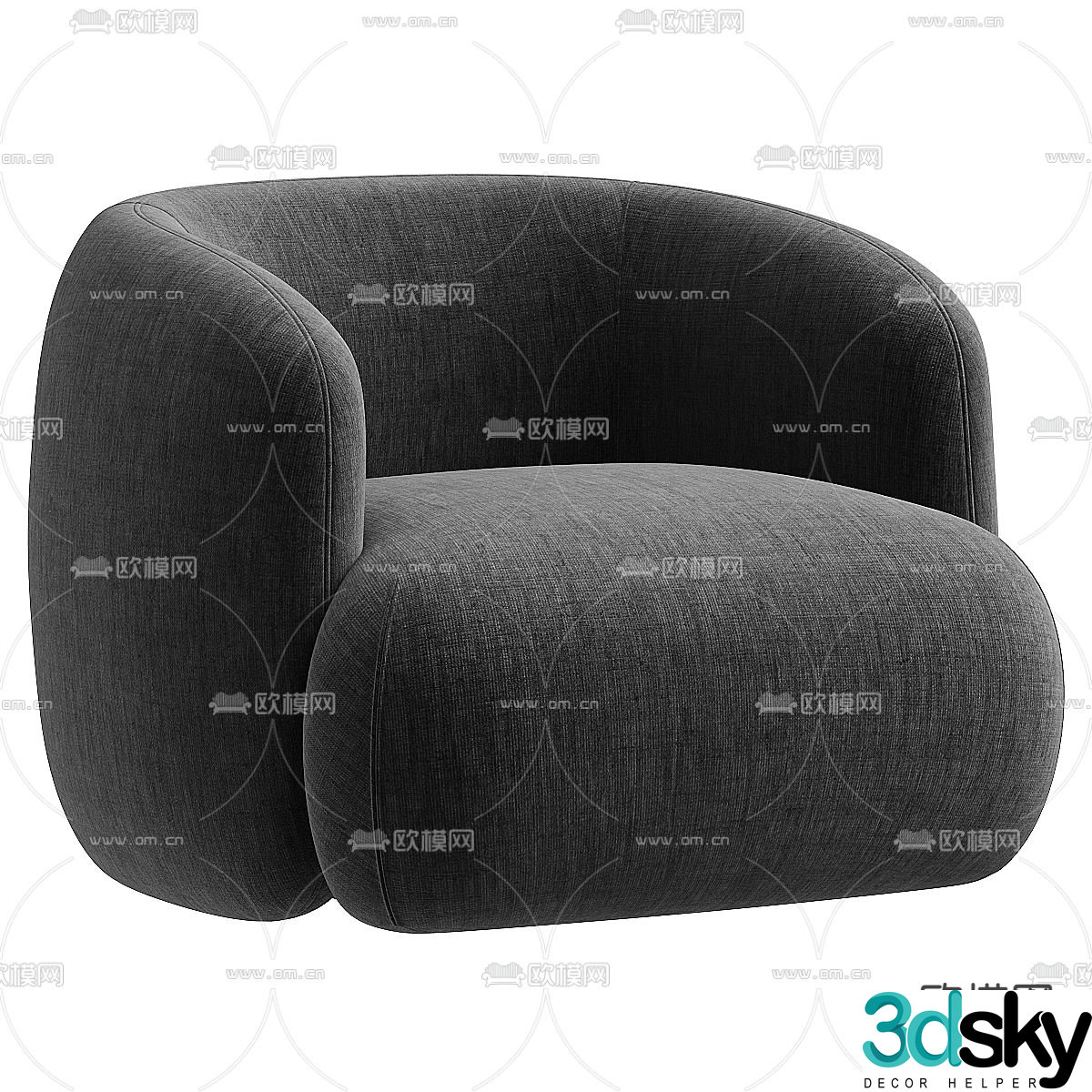 Single sofa leisure sofa 3d model