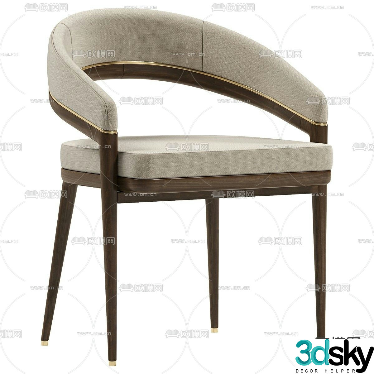 Aster – Eric Chair Dining Chair 3d model