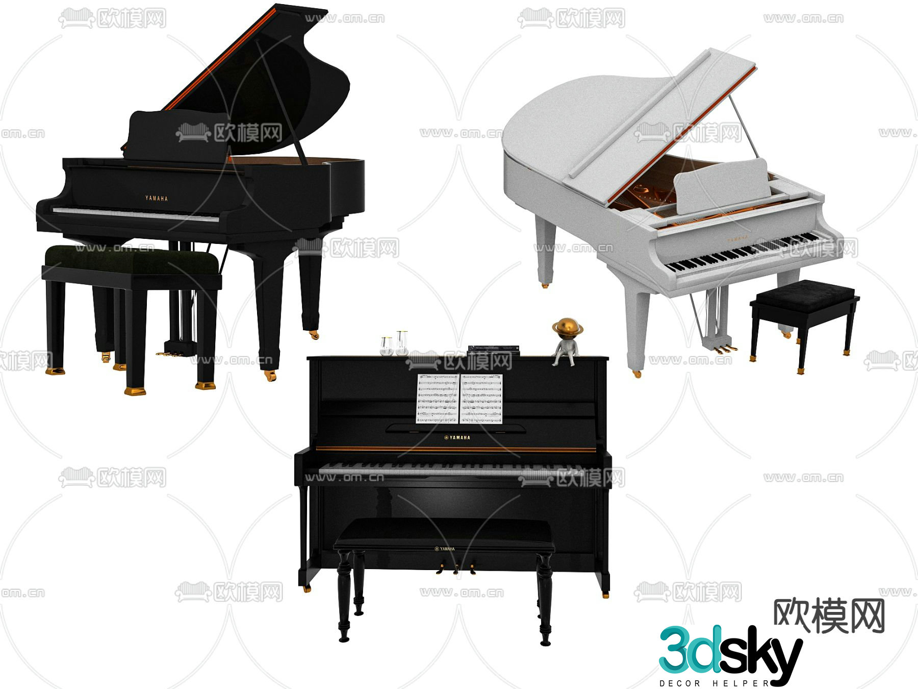 piano 3d model