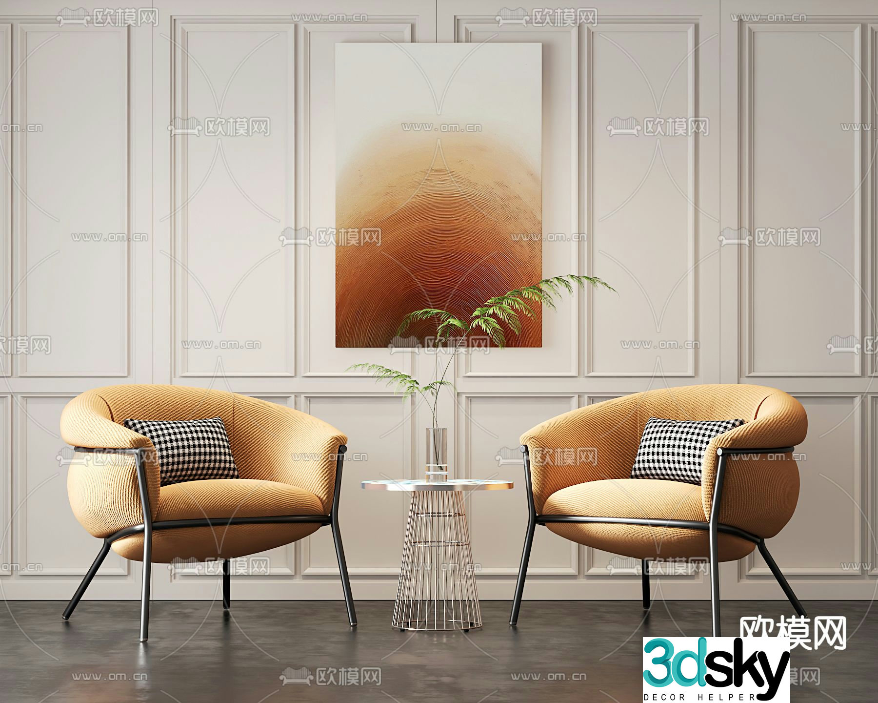 modern chair leisure chair armchair 3d model