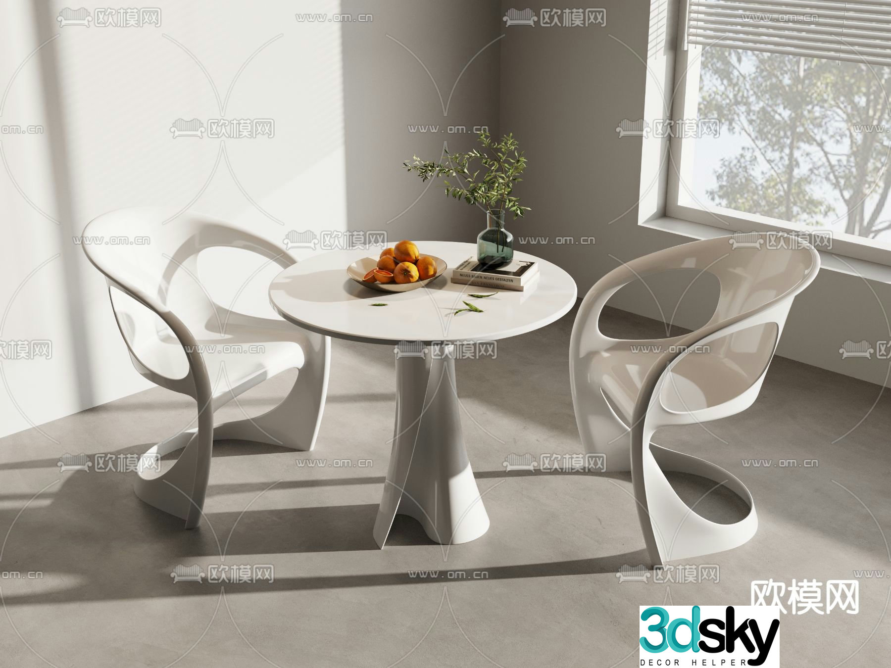 Leisure tables and chairs Negotiation tables and chairs 3d model