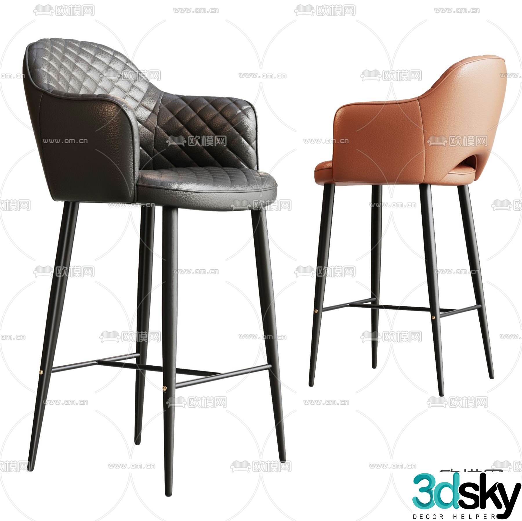 bar stool bar stool high stool 3d model