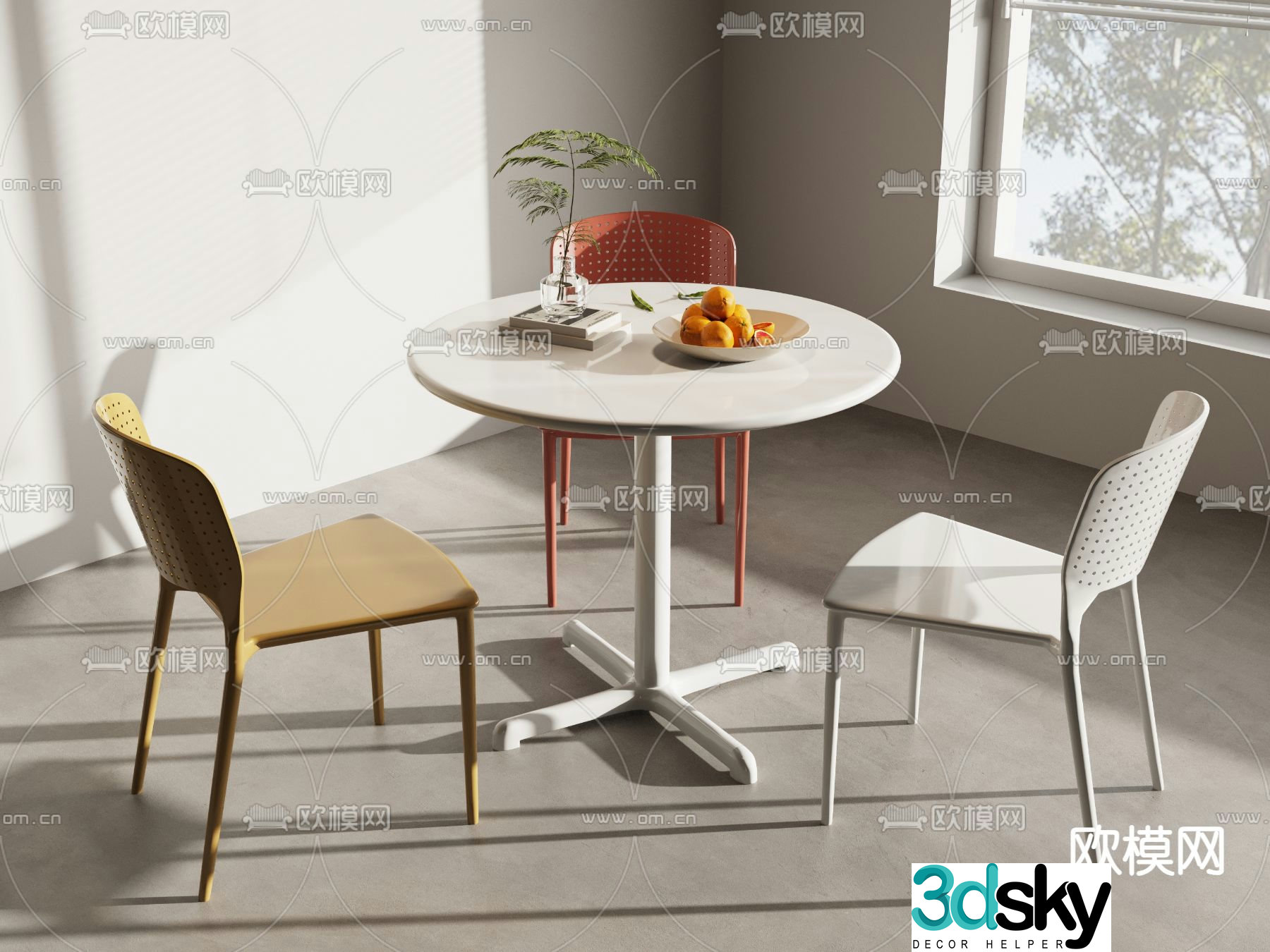 Leisure tables and chairs Negotiation tables and chairs 3d model