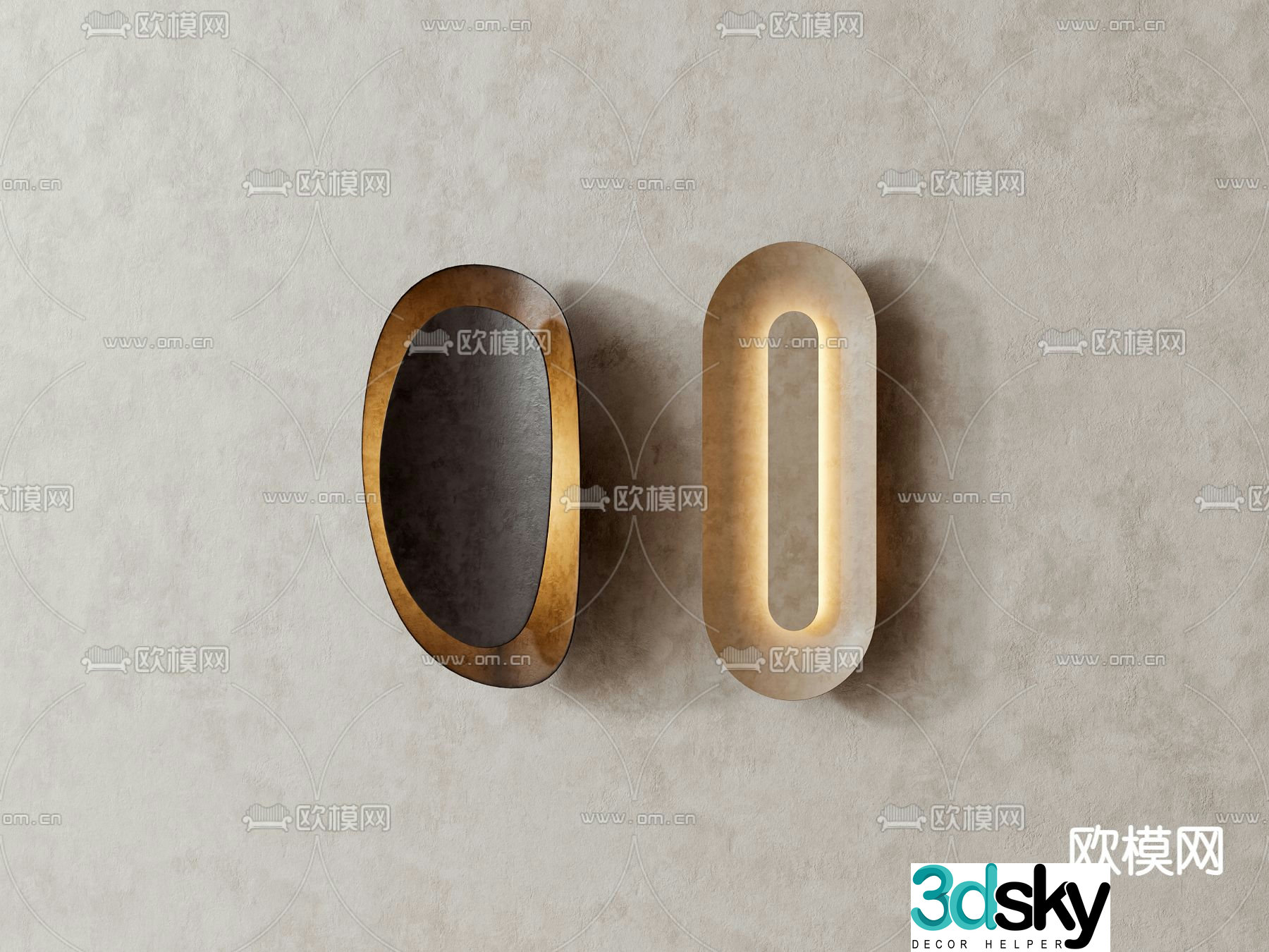 Wabi-sabi wall lamp 3d model