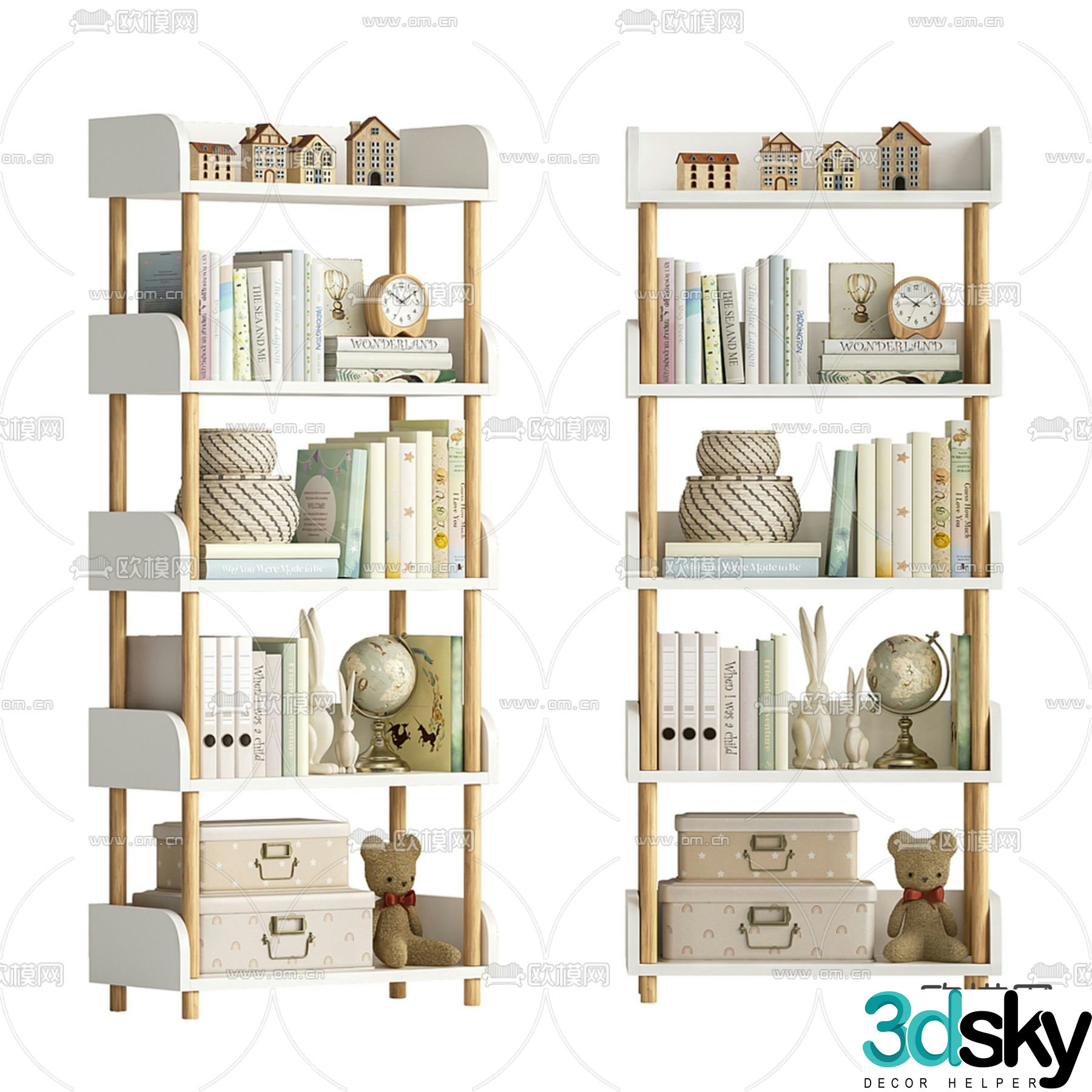 Toy cabinet shelf 3d model