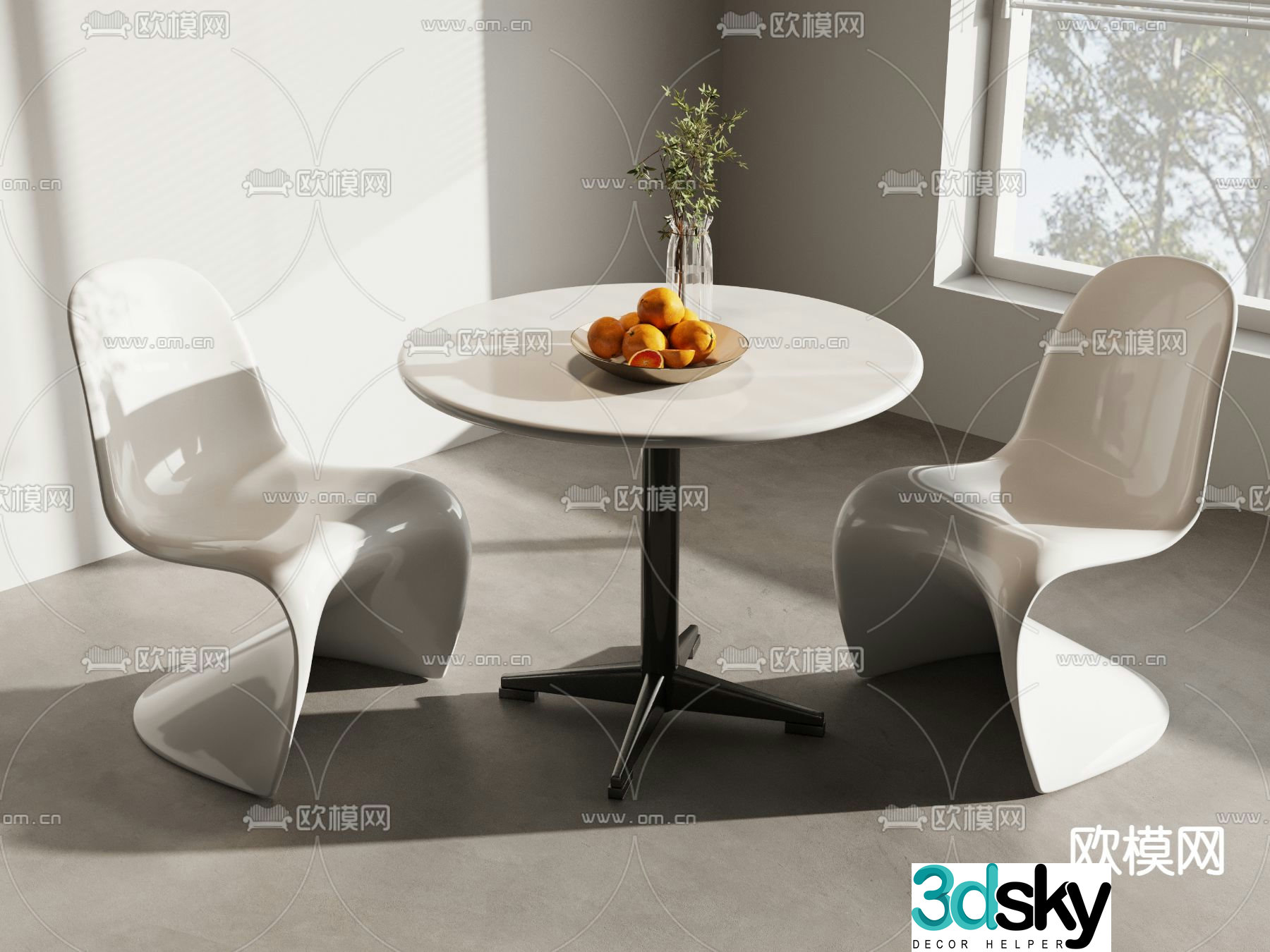 Leisure tables and chairs Negotiation tables and chairs 3d model