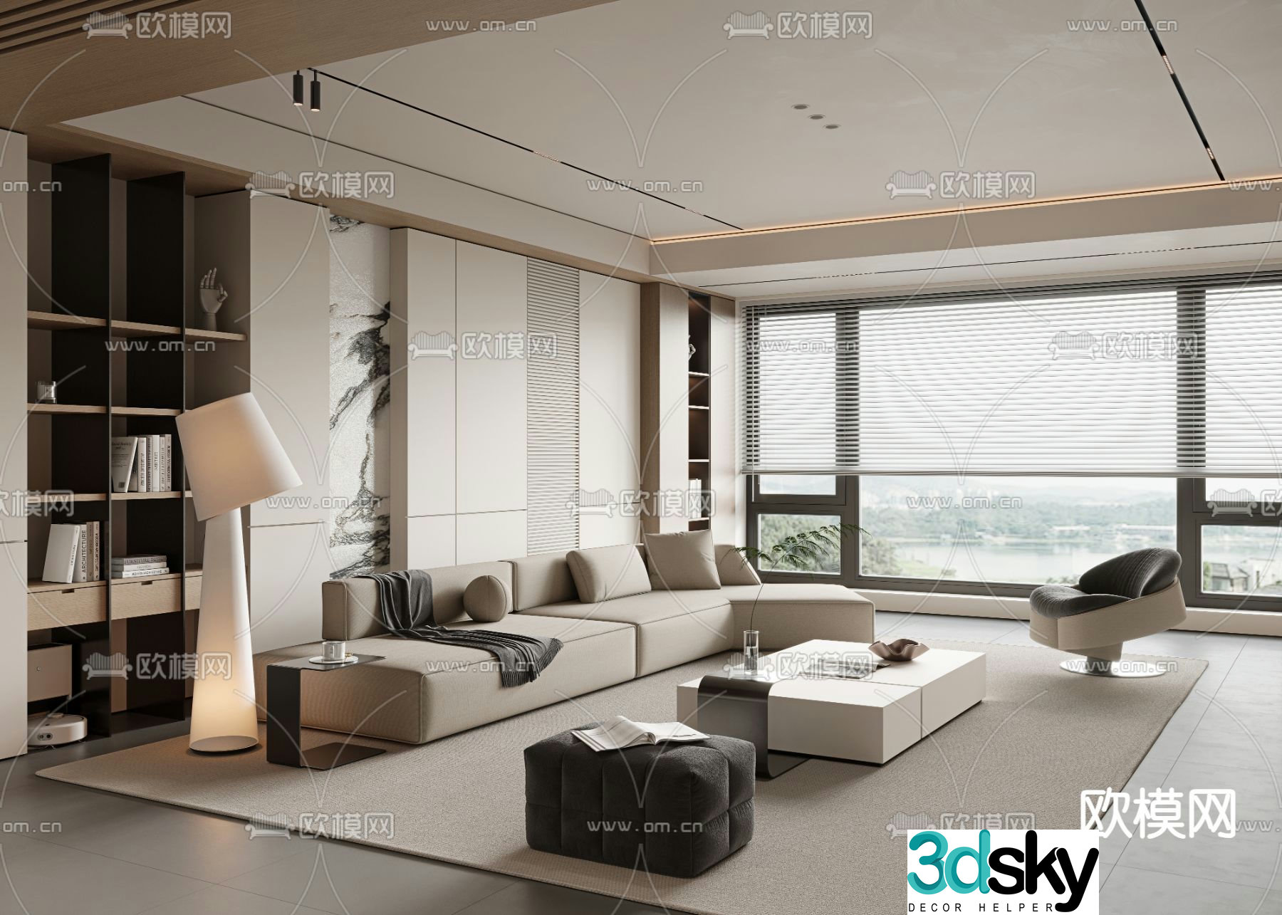 Modern living room 3d model