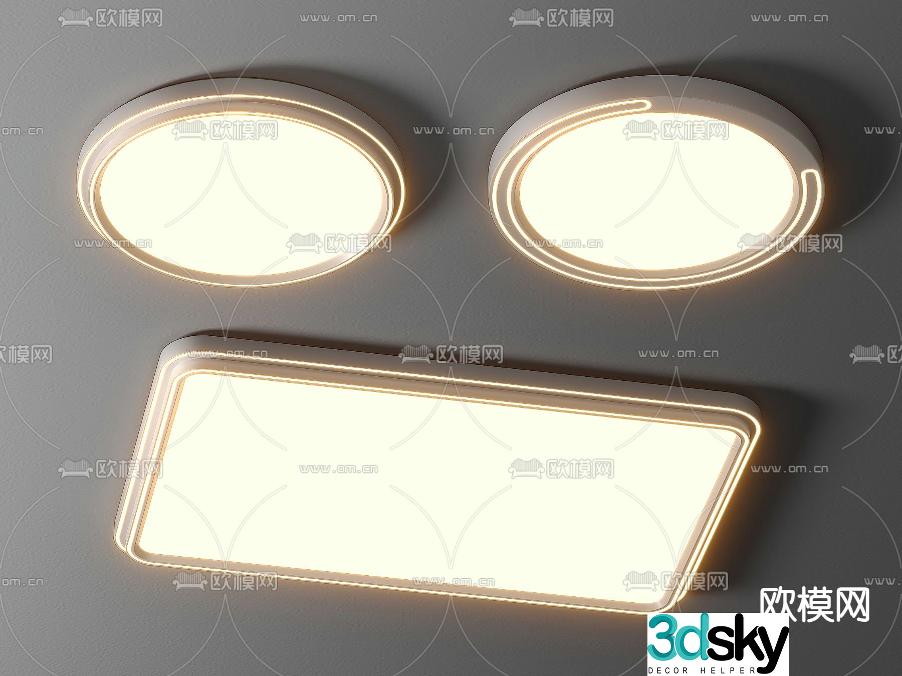 Ceiling lamp bedroom lamp 3d model