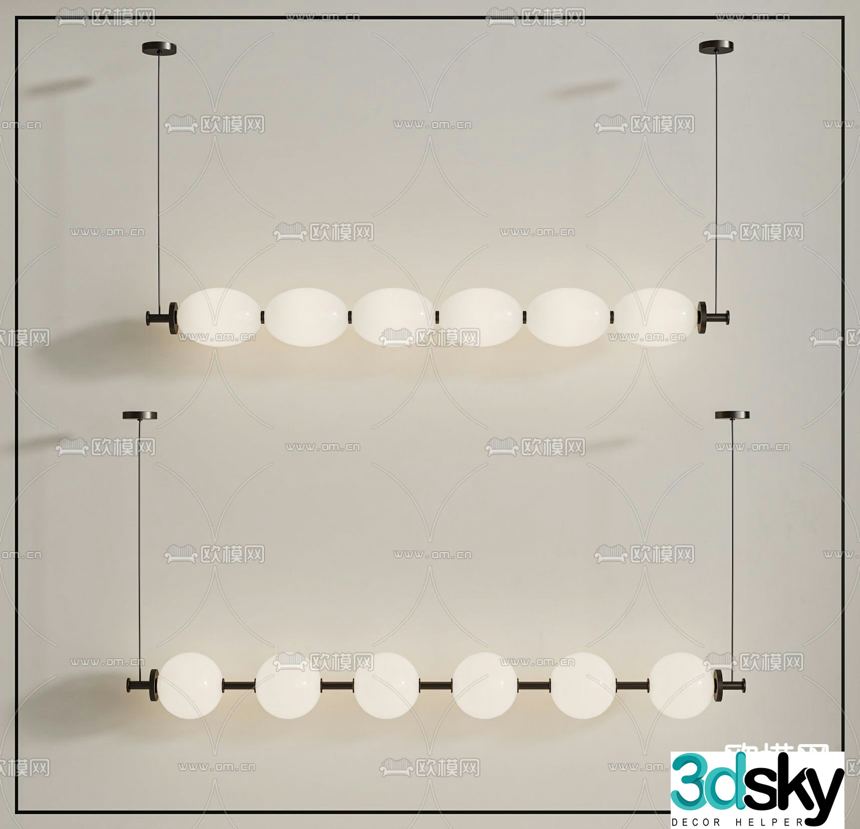 Wasabi Chandelier 3D Model