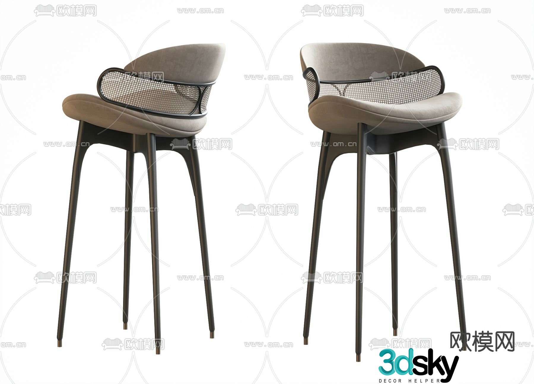 Modern bar stool bar stool 3d model