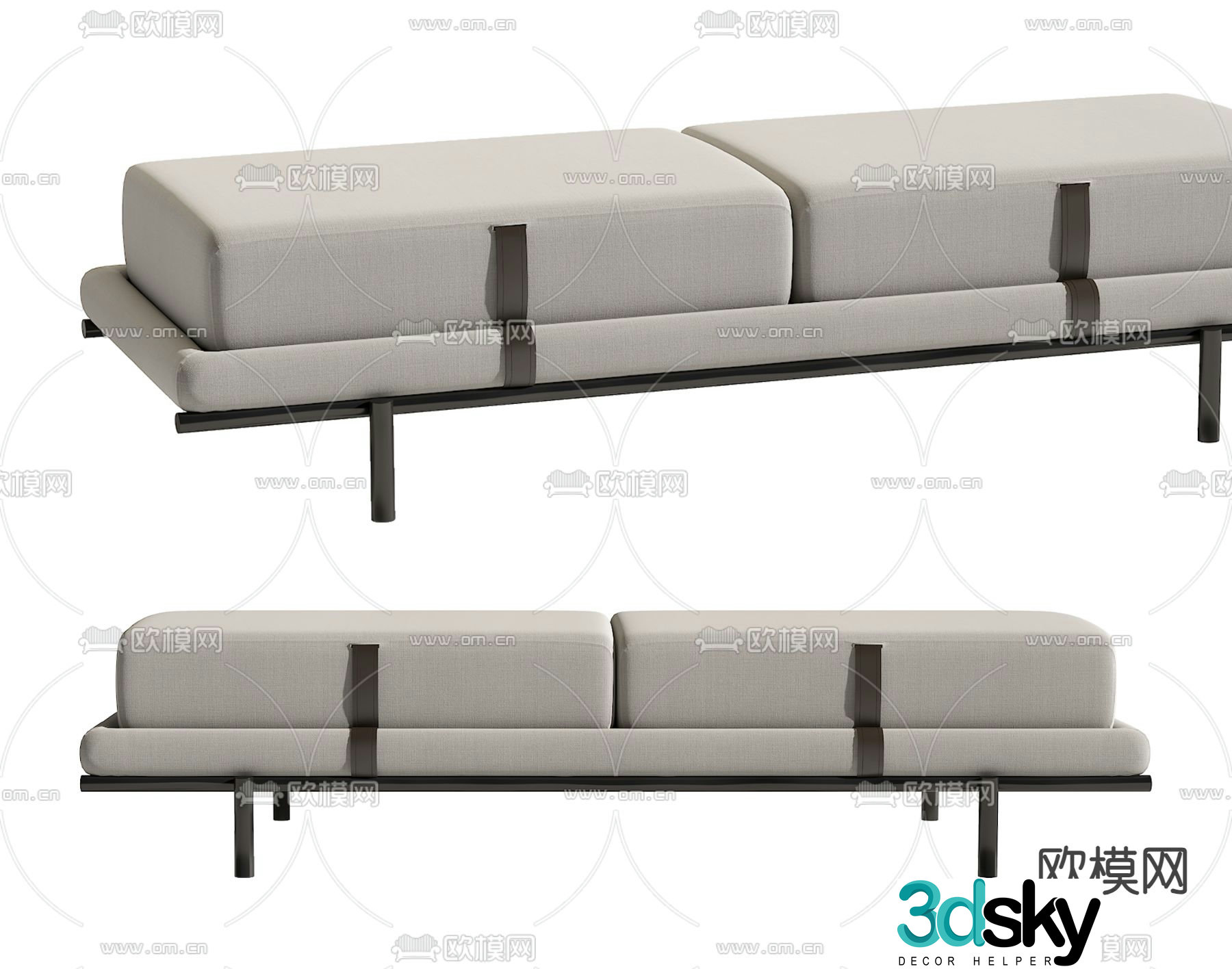 Modern bedside stool 3d model