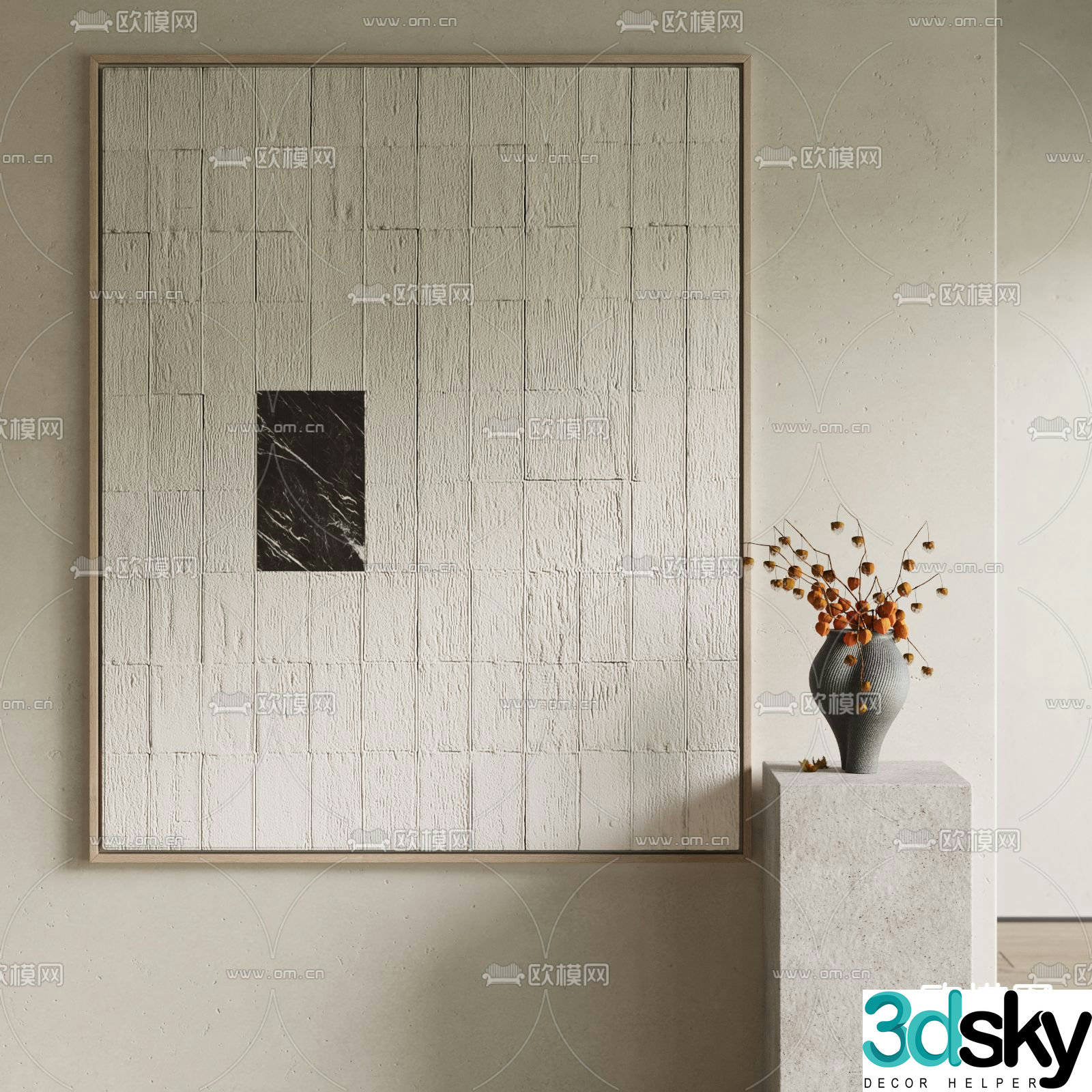 Modern decorative painting Hanging paintings Three-dimensional paintings 3d model