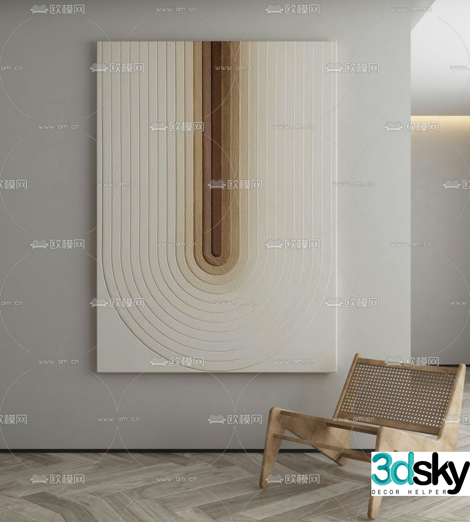 Modern decorative painting 3d model