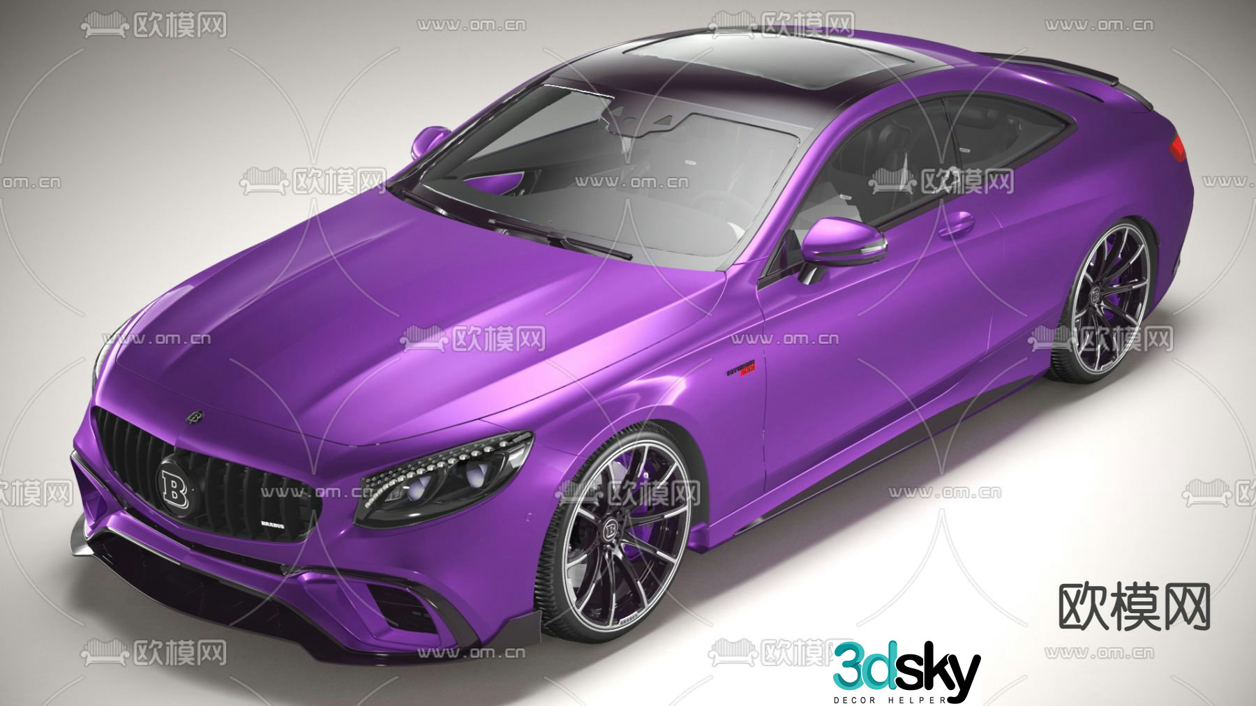 Mercedes Benz Brabus luxury car car sedan 3d model