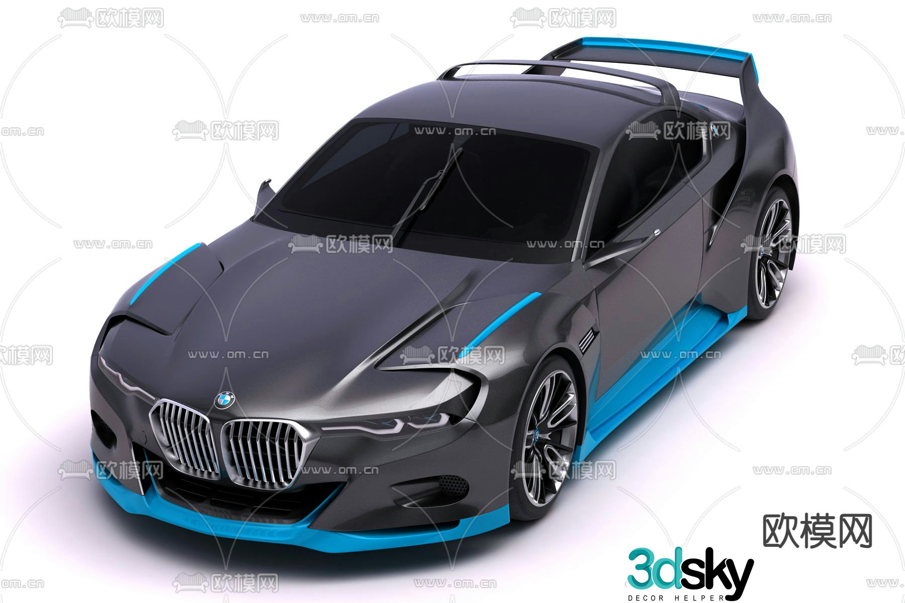 sports car car bmw coupe sedan 3d model