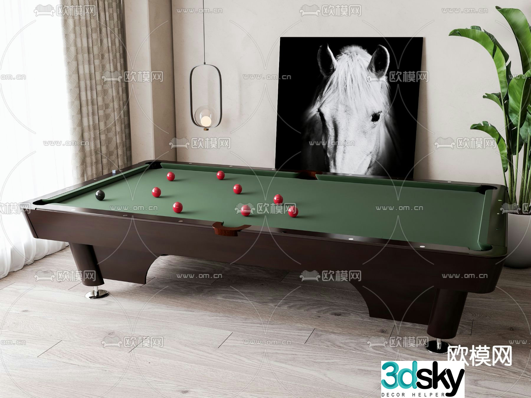 Billiards table billiards 3d model
