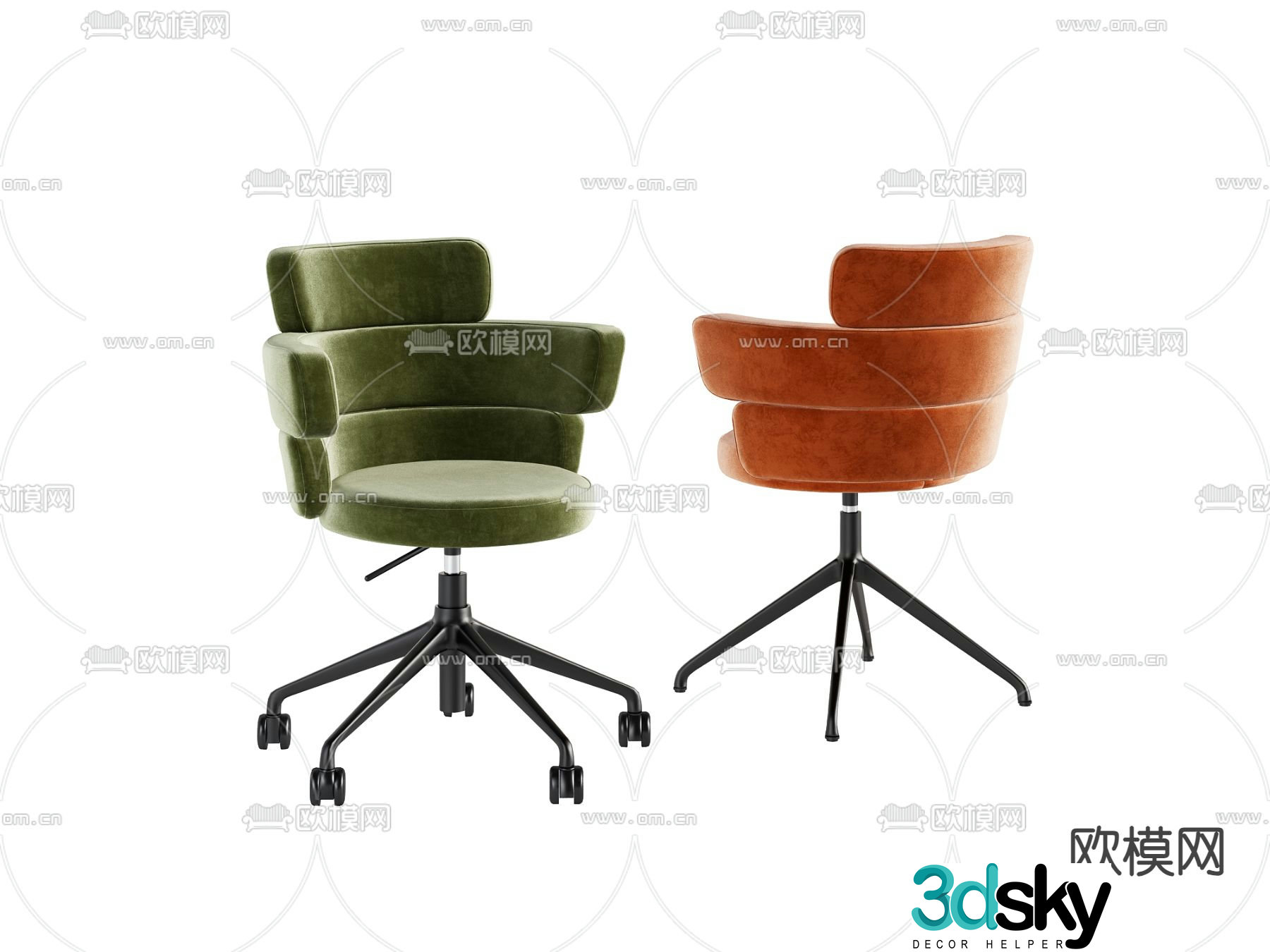 Office chair shift chair staff chair 3d model