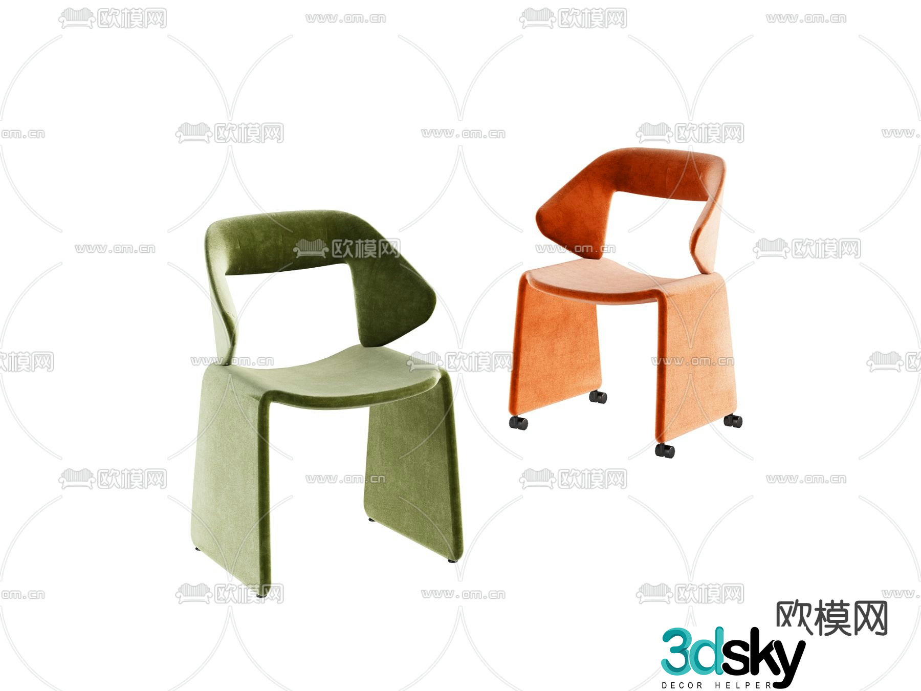 Modern chair leisure chair 3d model
