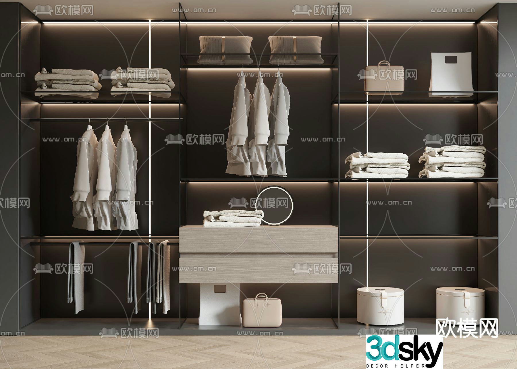 Doorless wardrobe d model