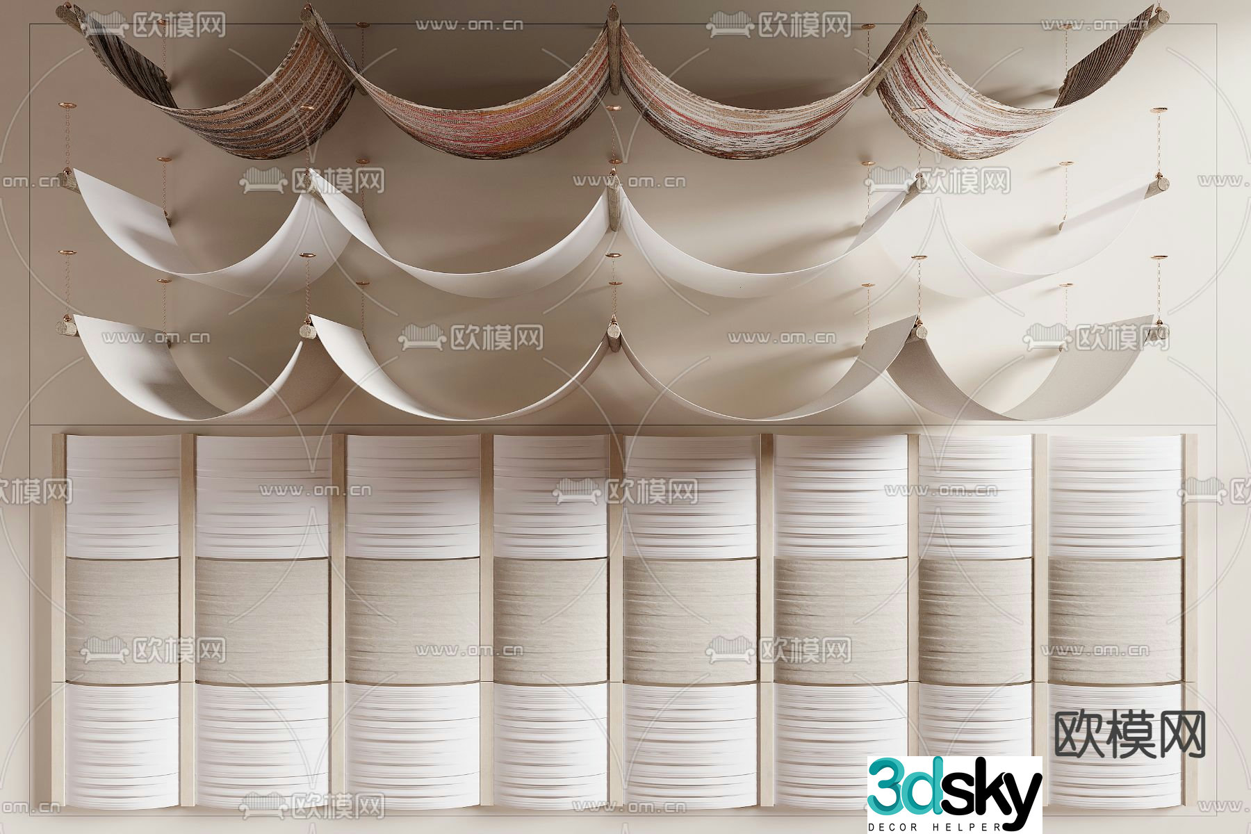 Curtain ceiling 3D model