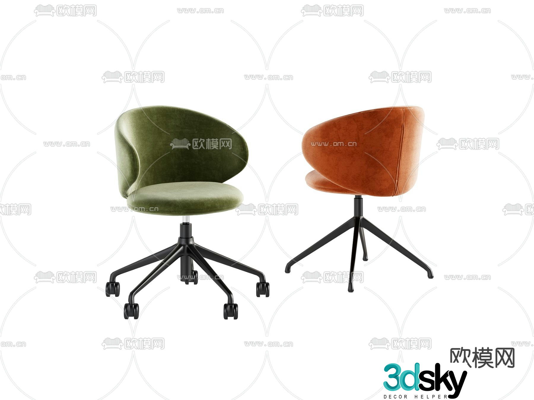 Office chair shift chair staff chair 3d model