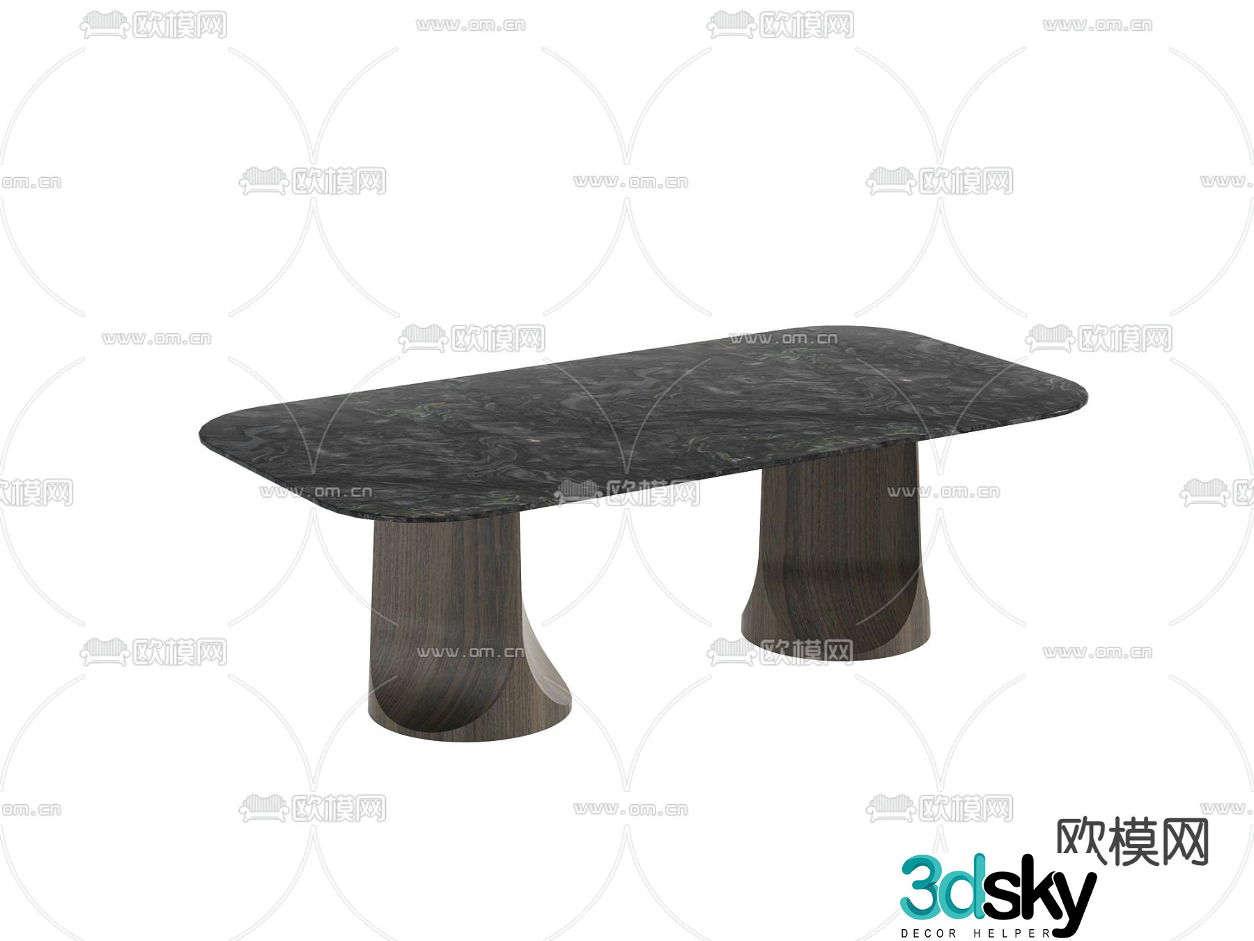 Modern dining table dining table 3d model