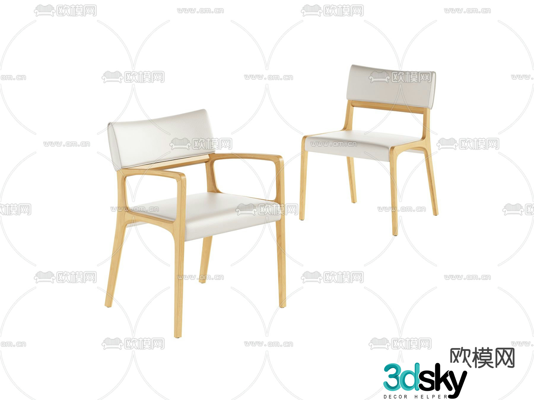 Modern chair leisure chair 3d model