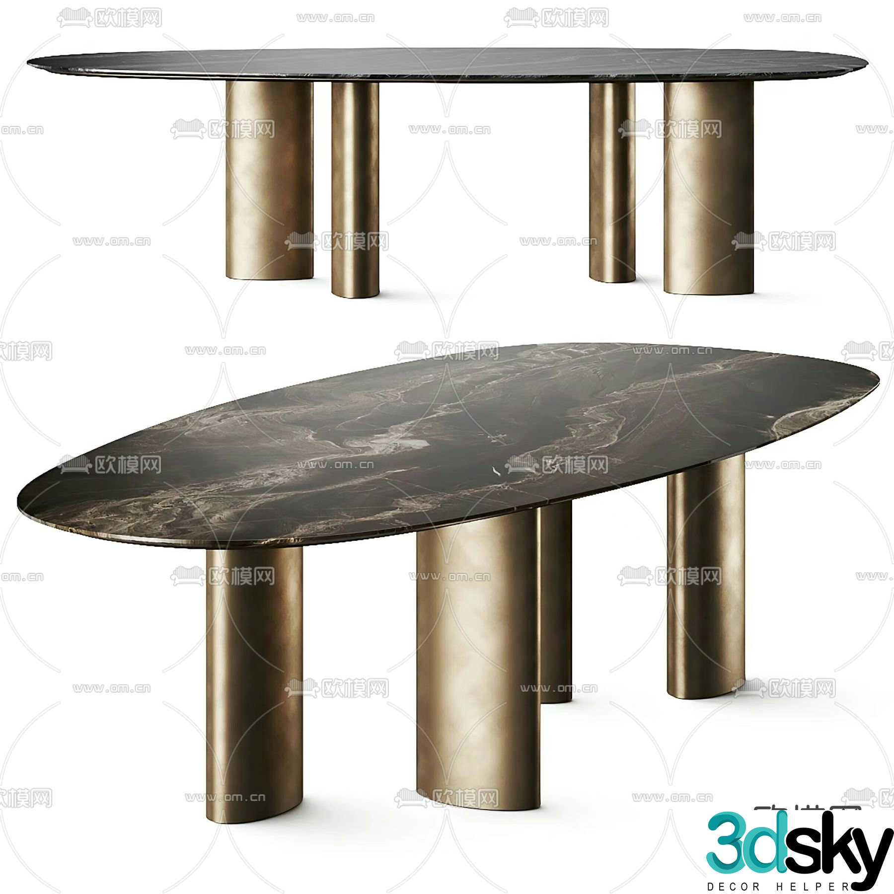 Wasabi Wind Dining Table 3D Model