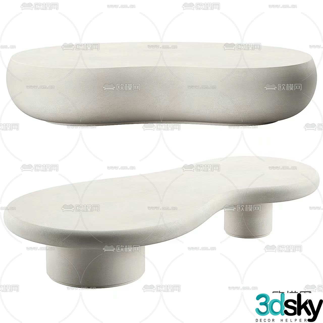 Special shaped coffee table 3d model