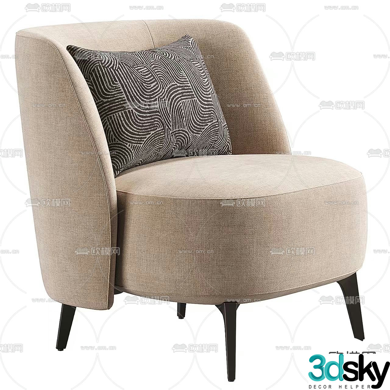 Sofa chair leisure chair 3d model