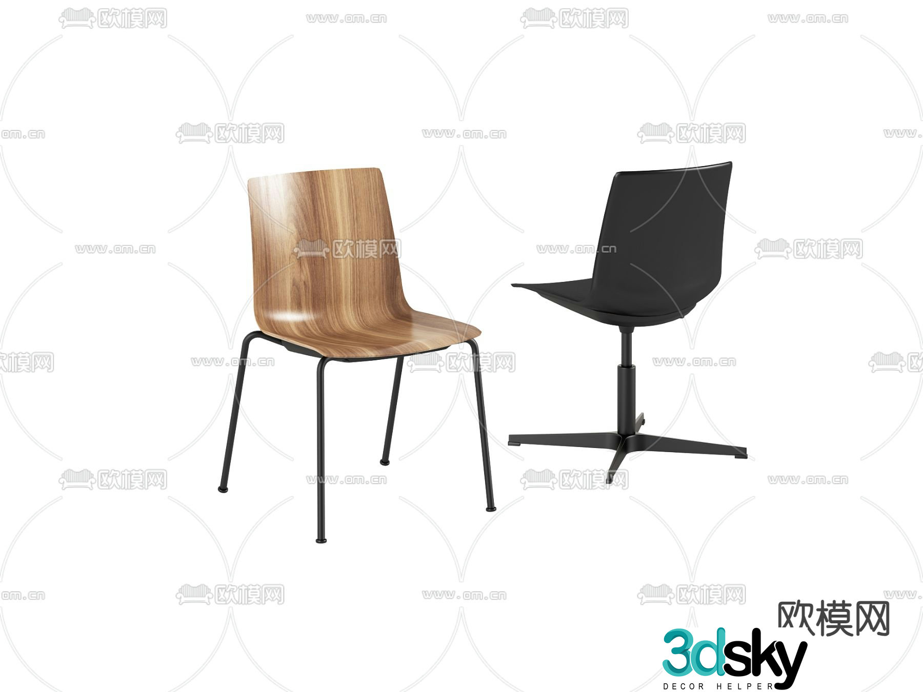 Modern chair Dining chair 3d model