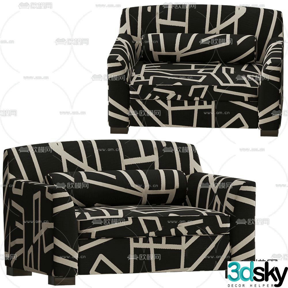 Modernature single sofa sofa chair 3d model