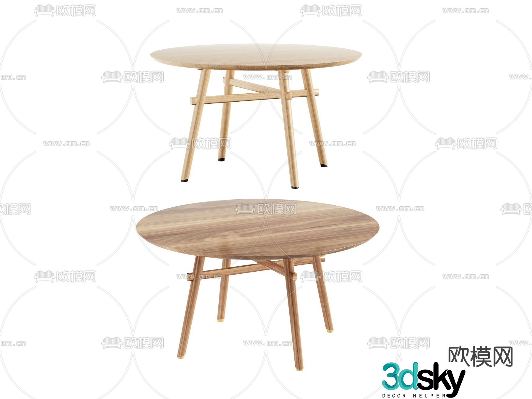 3d model of round dining table