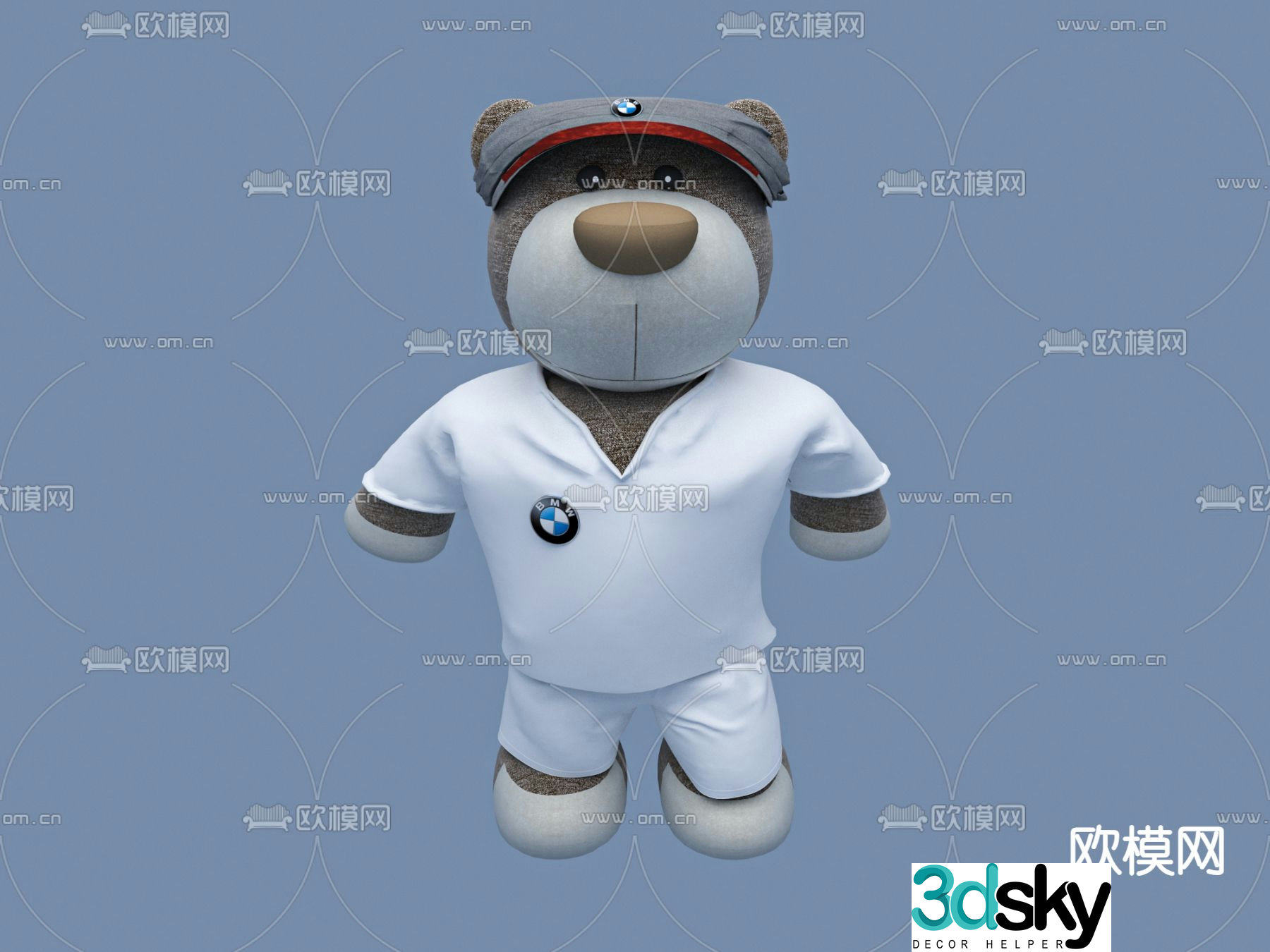 bear doll toy 3d model